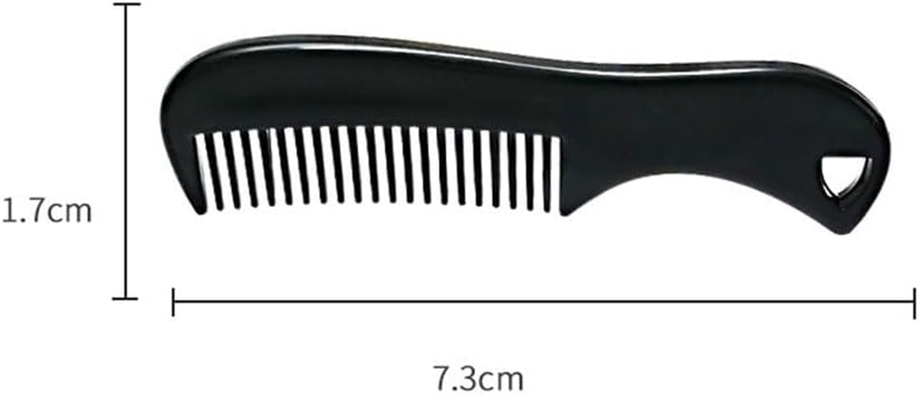 CALLARON Pack of 10 Mini Beard Combs Fine Curly Beard Brush Body Care Moustache Combs for Men Pocket Fine Tooth Comb Small Styling Fine Beard Comb Folding Mini Comb Black Plastic image number 5