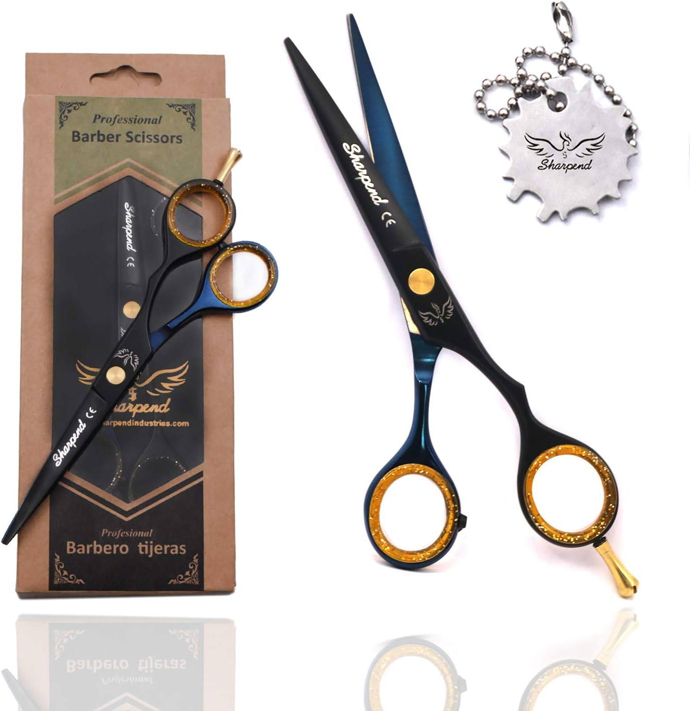 Hair Cutting Scissors Professional 6.5'' Hairdressing Shears, Thinning Scissors, Japanese Stainless Steel Razor Sharp Scissors for Barber & Salon Kit for Men & Women image number 3
