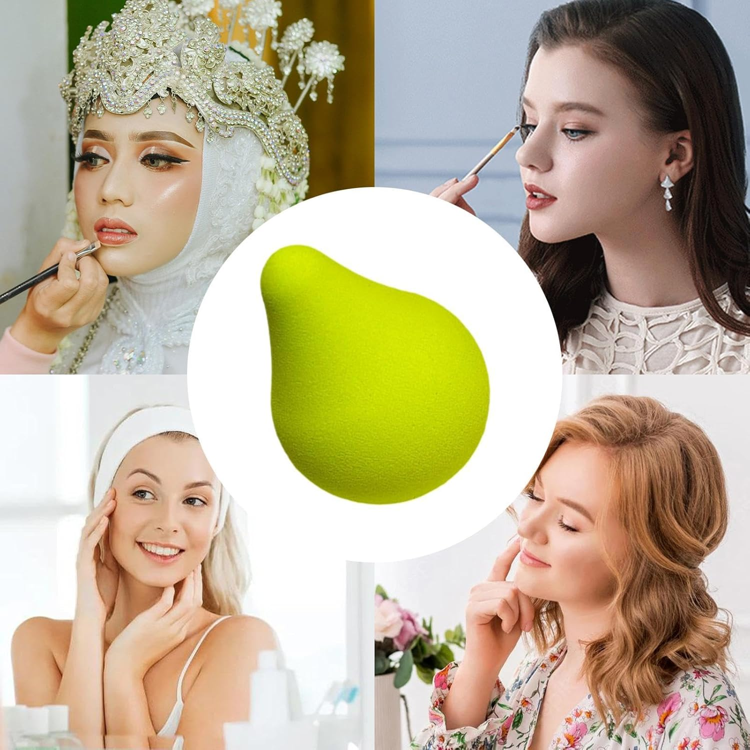 Generisch Cute Avocado Beauty Egg Makeup Sponge - Multipurpose Cosmetic Sponge Blender for Foundation, Eyes, Nose - Polyurethane Material - Perfect for Beginners and Beauty Lovers image number 4