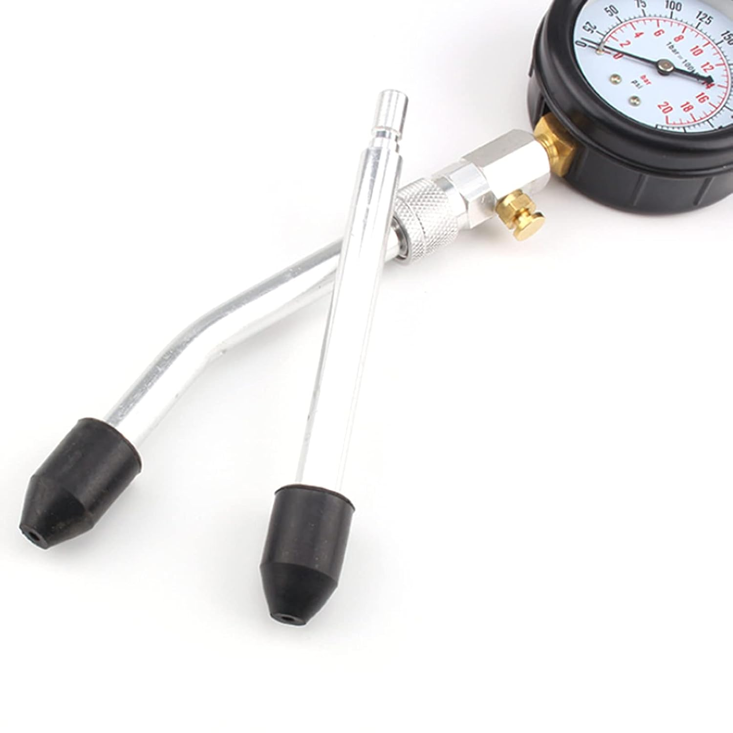 Petrol Engine Tester Kit Gases Cylinder Compressor Gauge Meter Testing Tool Set for Automotives Motorcycle Repairing