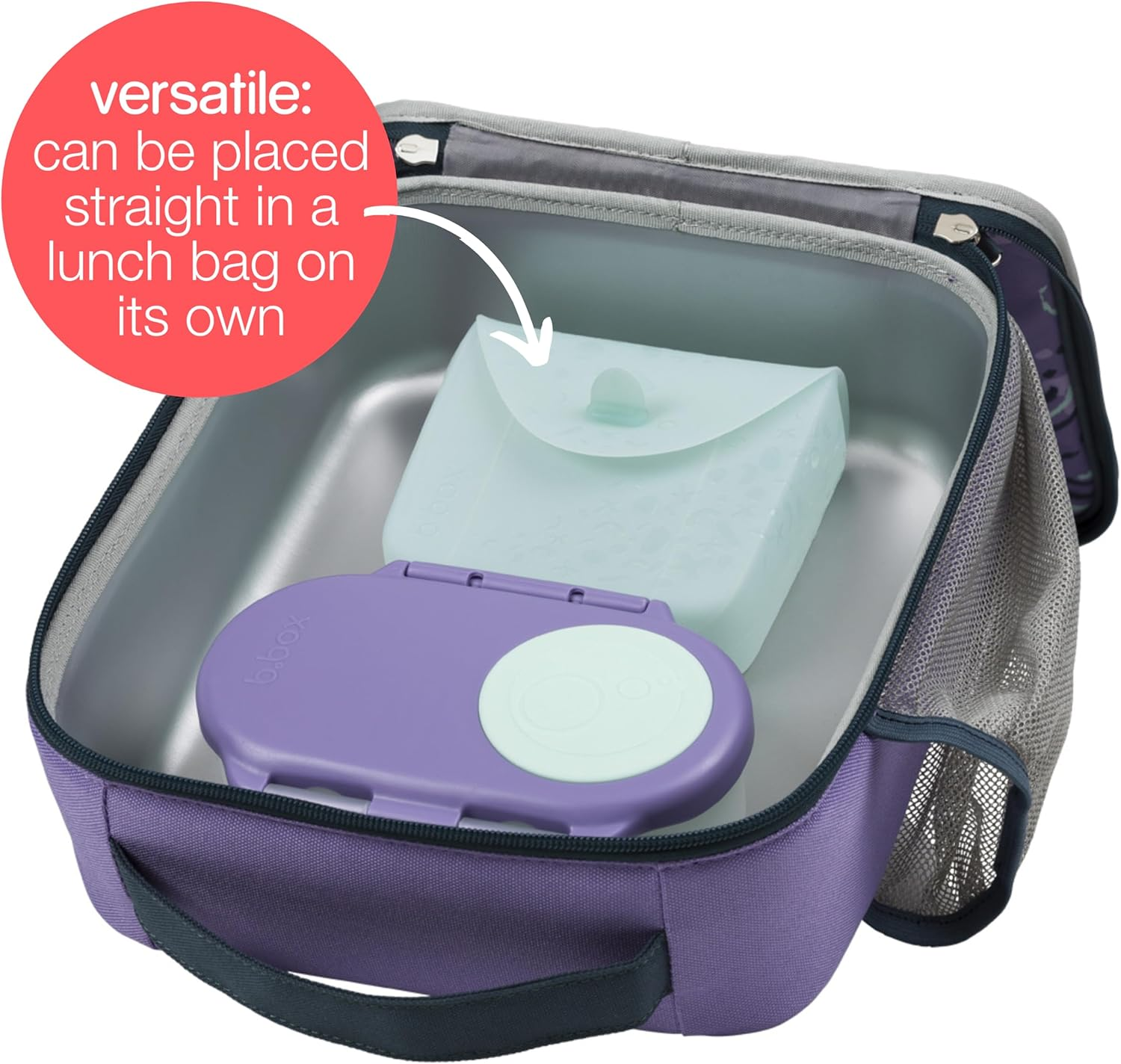 B.Box Silicon Lunch Pocket, Berry image number 6