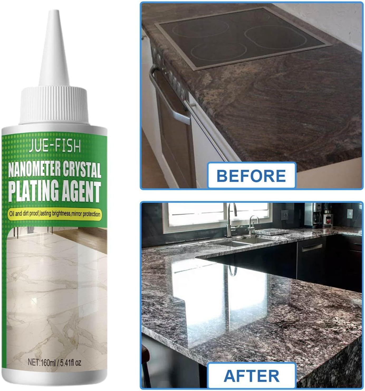 Stone Crystal Plating Agent | Marble Polishing Nano Crystal Liquid | Marble Nano Crystal-Plating Agent, Coating of Stone Nanocrystals | Tile Scratch Repair Brightening Restoration image number 2