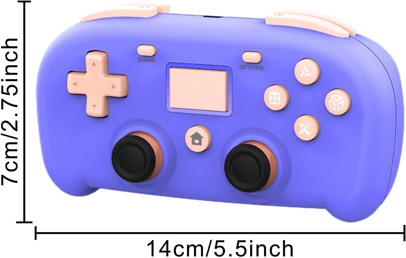DYONDER Wireless Controller for Ps4,Mini Style PS4 Gamepad Compatible with Ps4/Pro/Slim,Pc Game Remote for Window10/8/7,Gaming Controller with Dual Vibration/6-Axis Sensor/Audio Function(Blue) image number 2