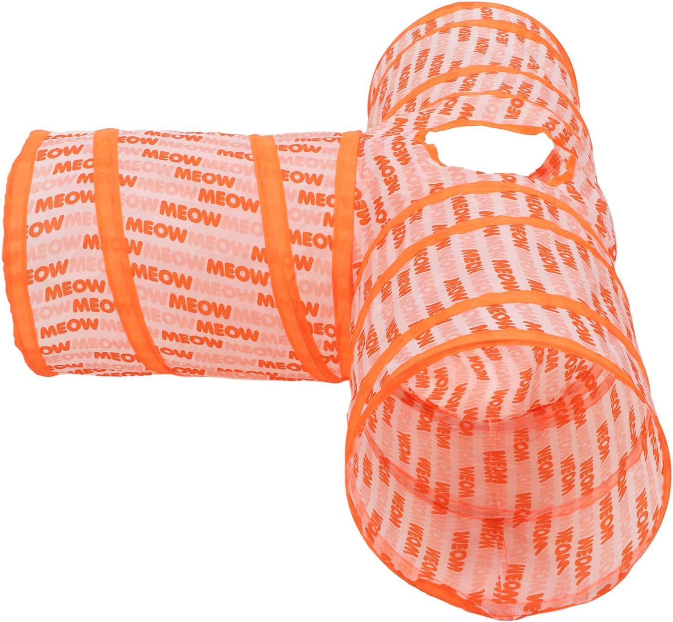 3 Way Cat Tunnels, Thickened Tear Resistant Collapsible Cat Tunnel Tube, Kitty Tunnel Bored Cat Pet Toys Peek Hole Toy Ball for Cat, Puppy, Kitty, Kitten, Rabbit image number 6