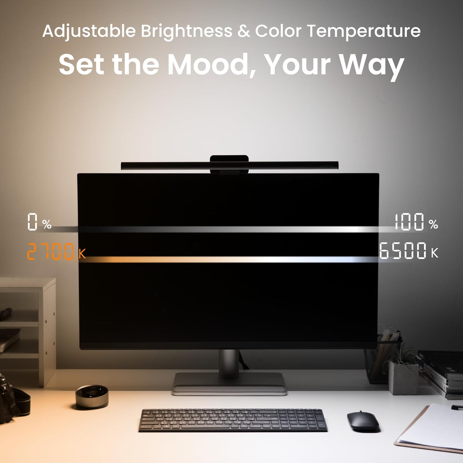 Benq Screenbar Halo 2 LED Monitor Lamp &ndash; Wireless Controller, Brightness and Colour Temperature Adjustable, Ergonomic Monitor Lighting, No Screen Reflections, Space Saving, USB Power Supply image number 2