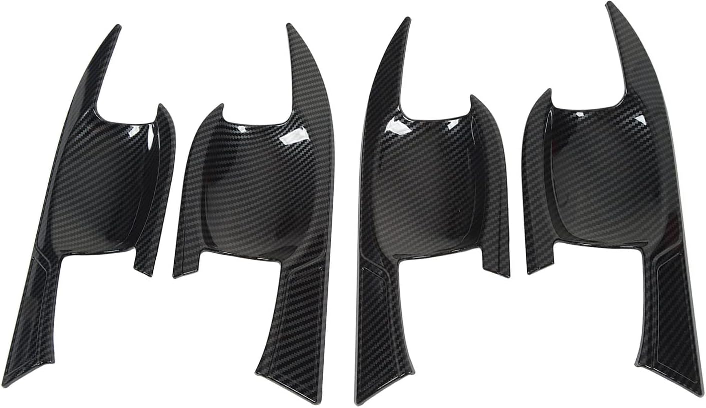 NDNCZDHC 4PCS Car Door Bowl Sticker Carbon Fiber Pattern Door Handle Protector Replacement for Mitsubishi Outlander 2023 image number 3