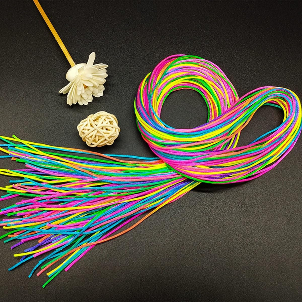 Namvo 40 Pieces Hair Braids Colorful Hair Wraps Rainbow Braided Hair Ties DIY Ponytail Braids Hair Styling Accessories for Women and Girls Fashion Weave Cords image number 6