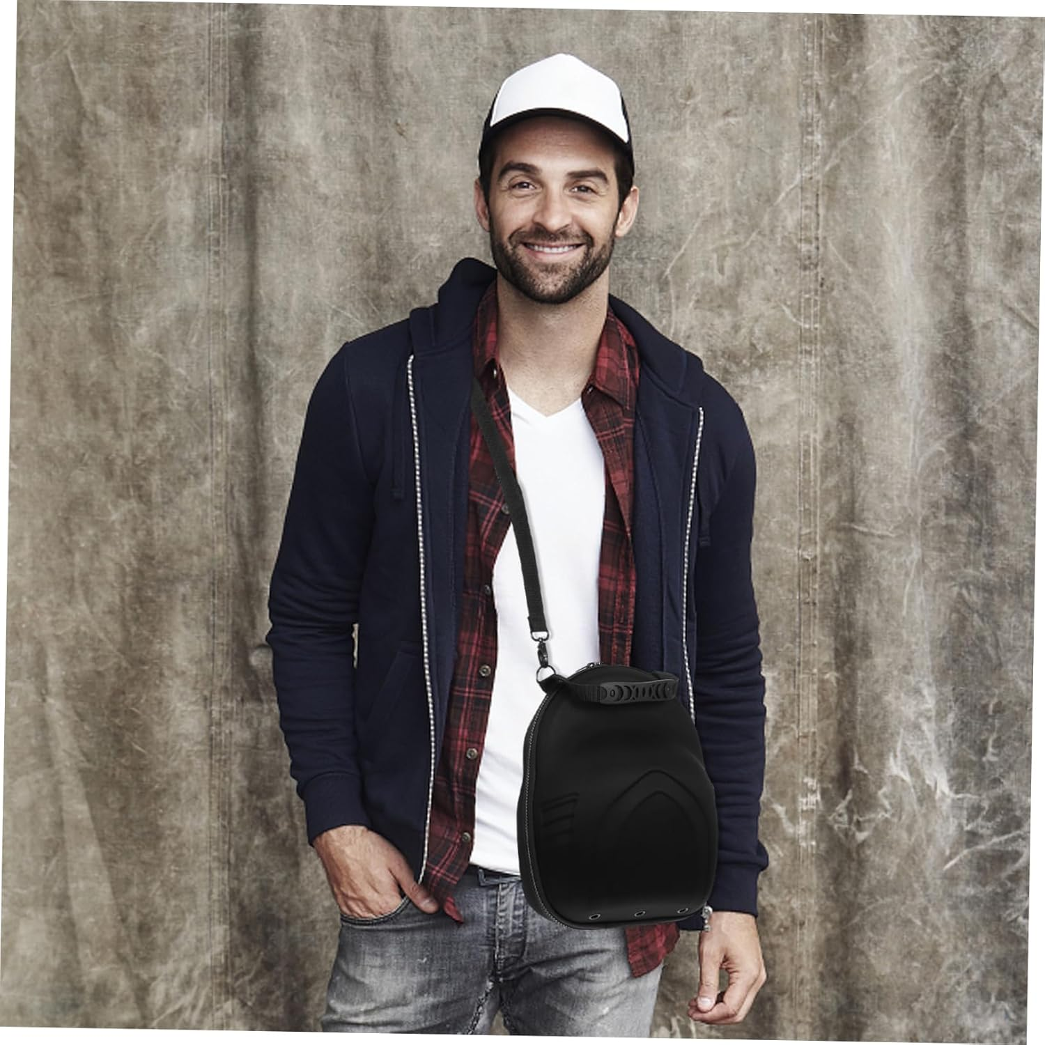 OKUMEYR Cap Storage Bag for Baseball Caps Hat Travel Case Handle and Shoulder Strap for Travel and Outdoor Activities image number 5