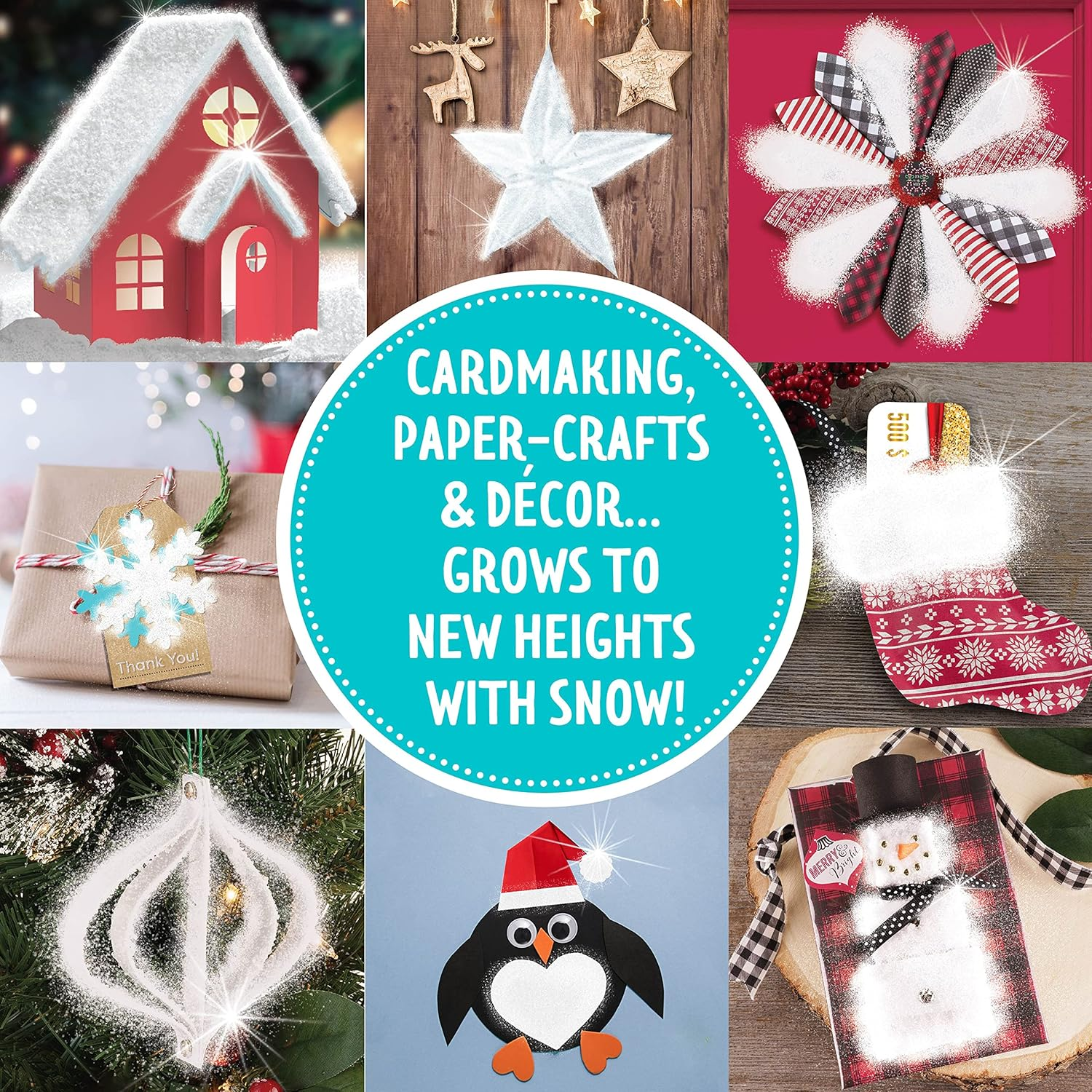 Creative Kids Snow Paper Starter Pack - 3 Sheets Craft Paper for Kids - Magic Paper Turns to Snow - Just Add Water - Christmas Kids Crafts Project image number 2