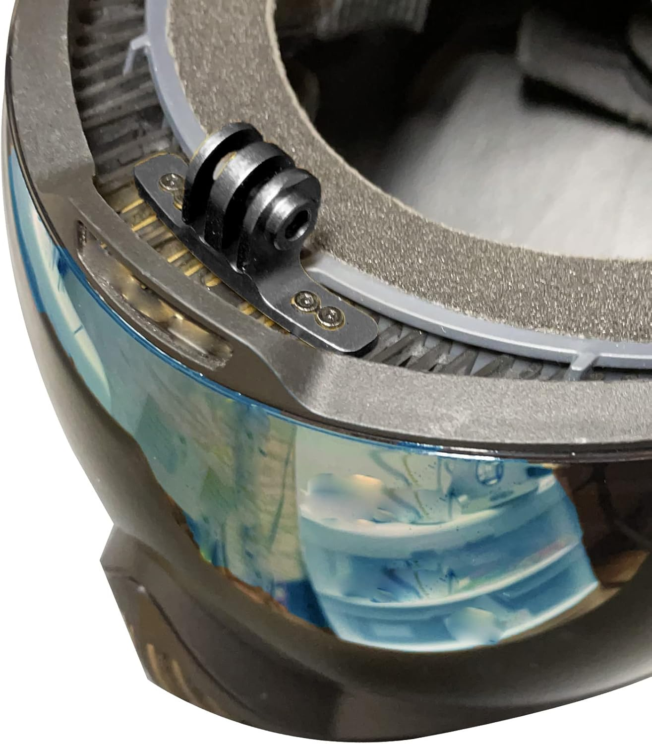 Lyhgogo Paintball Mask Mount Clamps - Camera Goggle Connection Adapter Aluminum I4 I5 Go Pro EVS Helmet Base - Gold image number 6