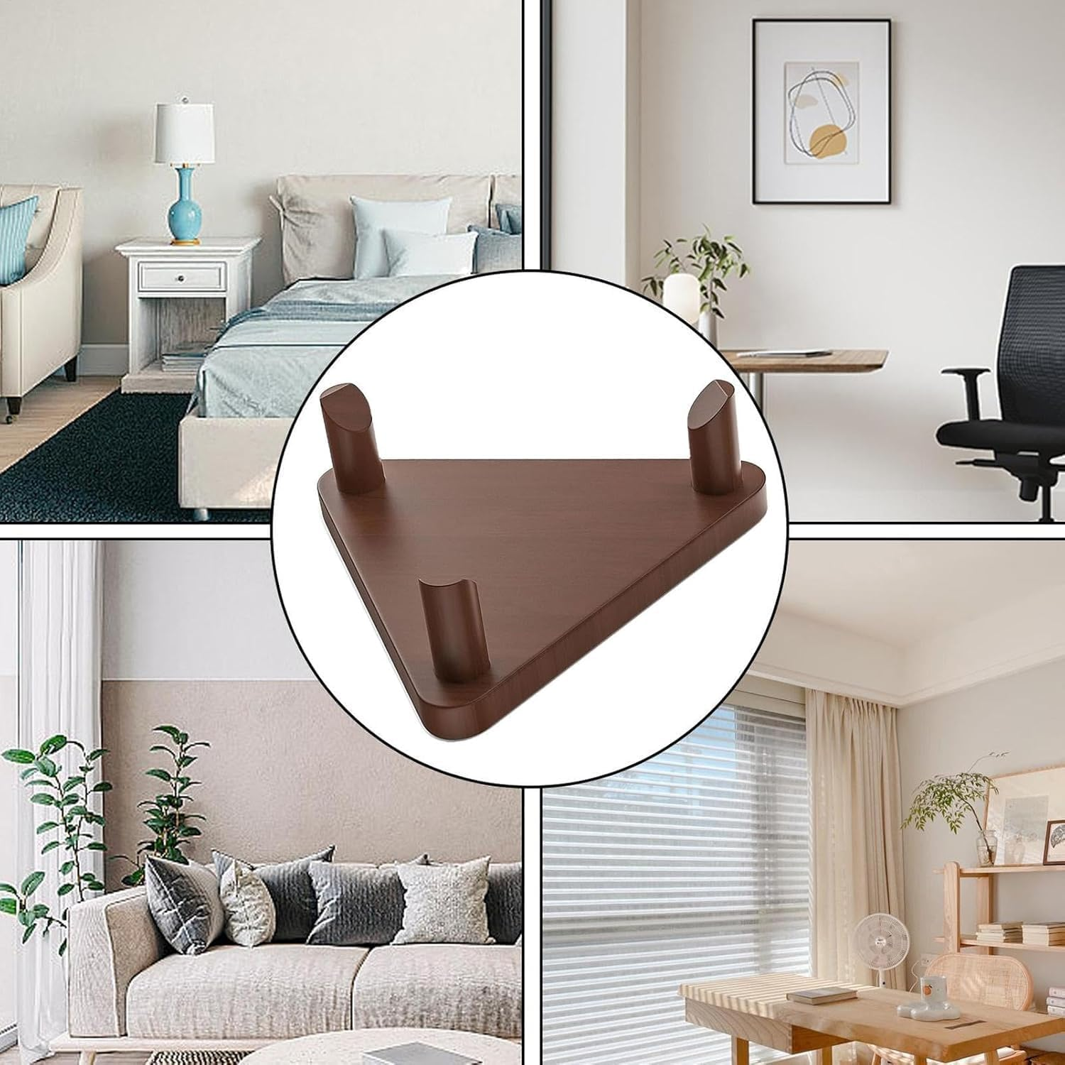 Wall Mount Ball Display Holder, Rustic Brown Wood and Metal, Sports Storage Rack