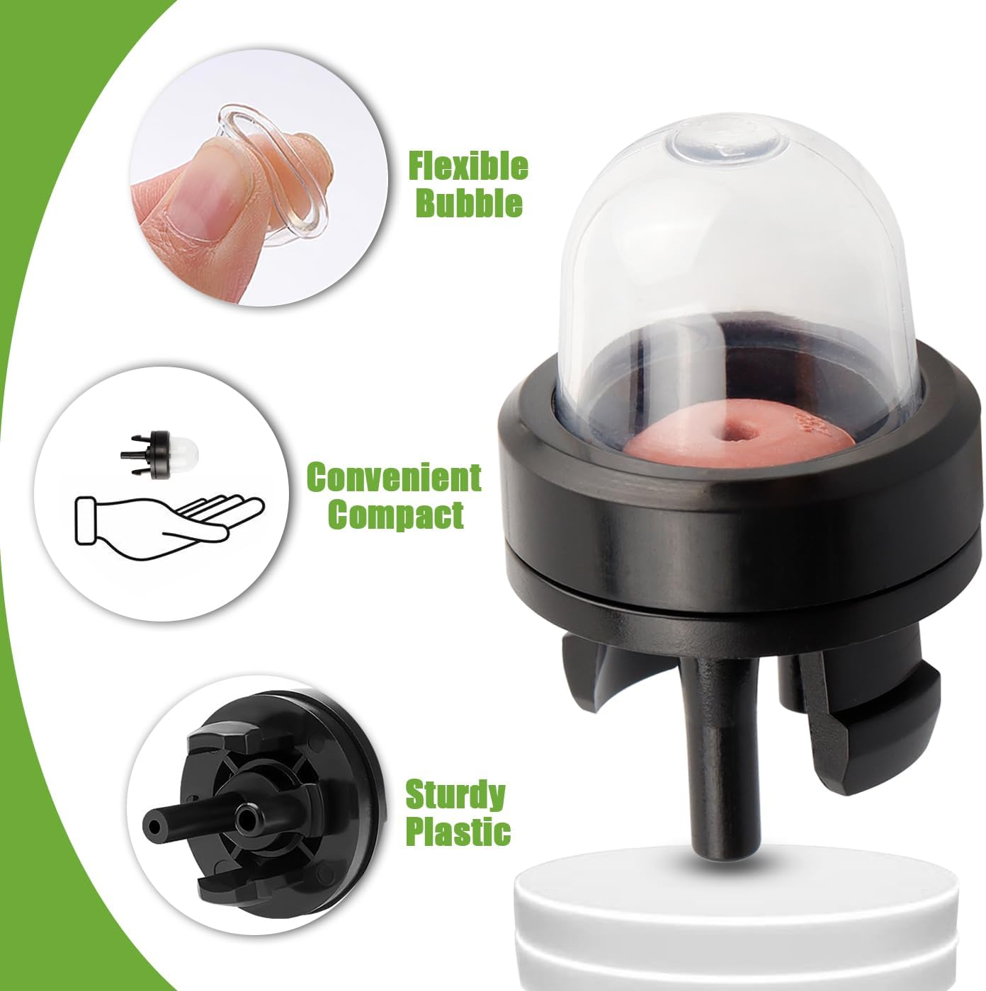 Bestgle 10 Pcs Carburetor Oil Bubbles Petrol Snap in Primer Fuel Bulb Pump for Stihl Ryobi WALBRO Husqvarna Chainsaw Gasoline Saw image number 2