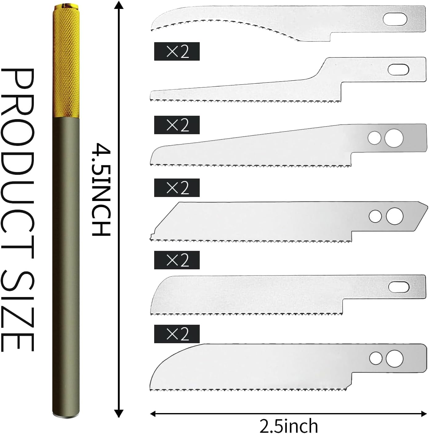 HUBEST Mini Hand Saw Model Craft Tools with 12 Pieces Blades Modelling Knife Hobby DIY Saw Hacksaw Tool Kit for Hand Cutting Tree Limbs and Branches image number 3