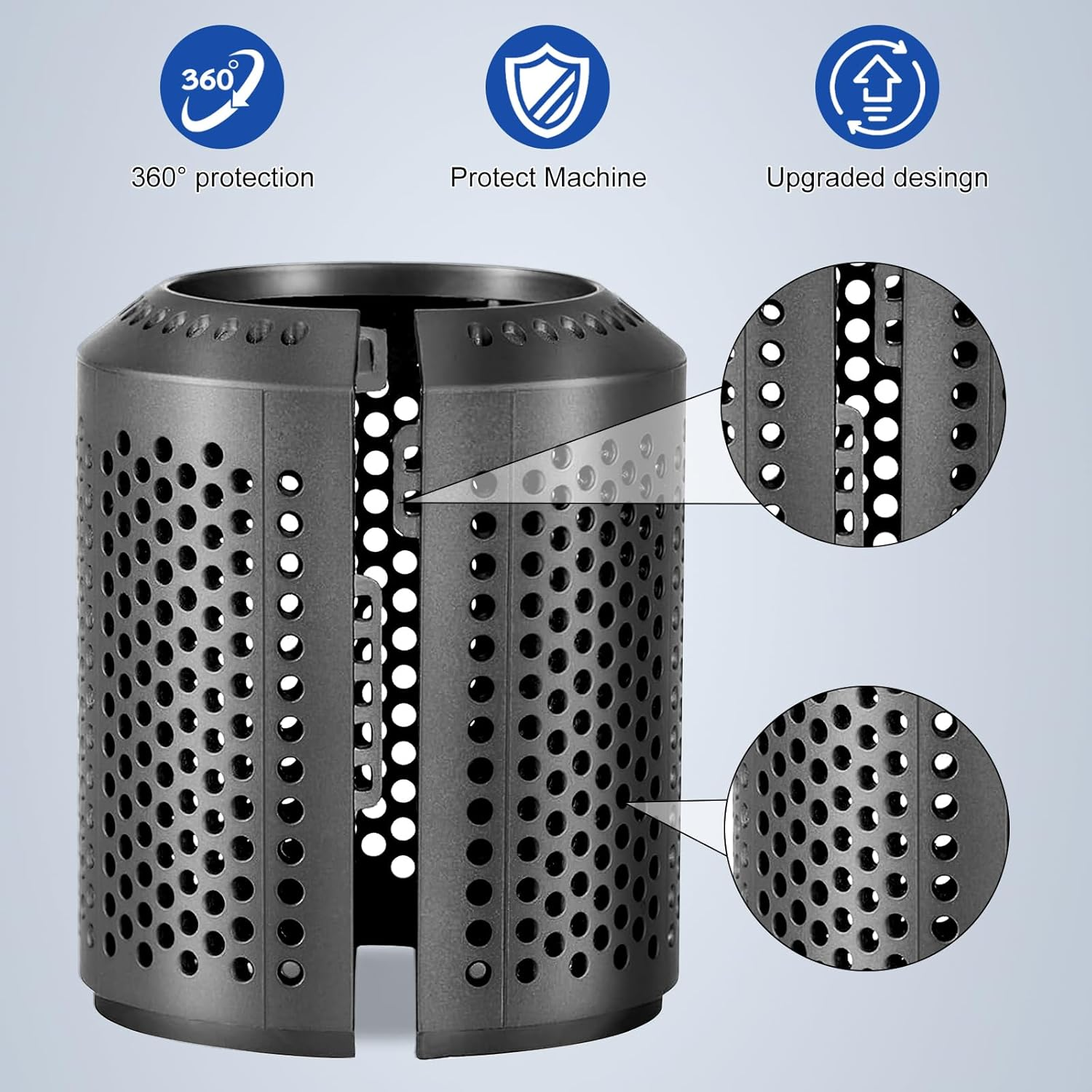 Hair Dryer Dustproof Universal Filter Cover for Dyson HD01 HD03 HD08 HD15, Detachable Hair Dryer Outer Strainer Filter Cage Replacement Parts image number 6