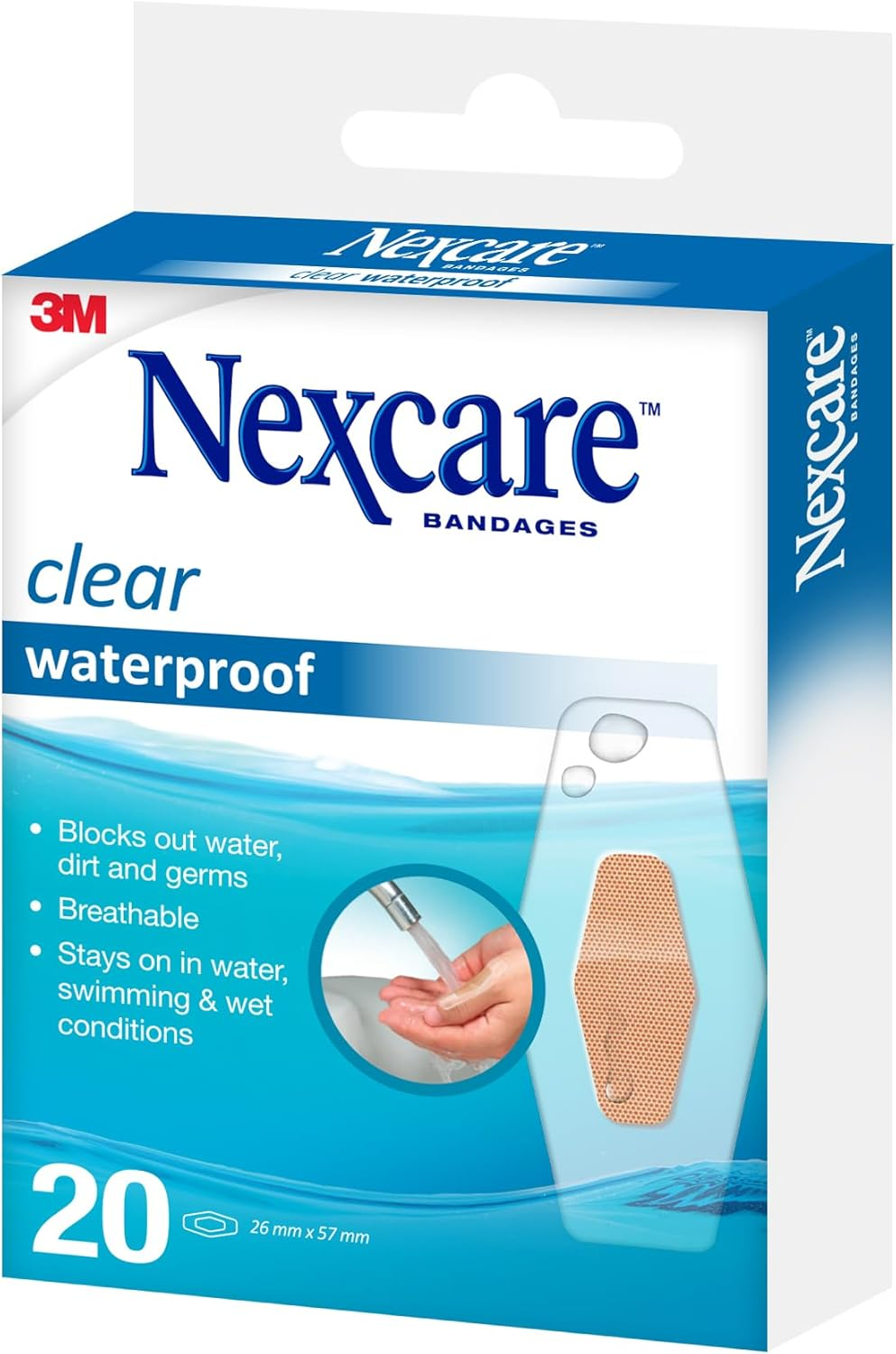 Nexcare 586-20PBANZ Clear Waterproof Bandages (Pack of 20) image number 6