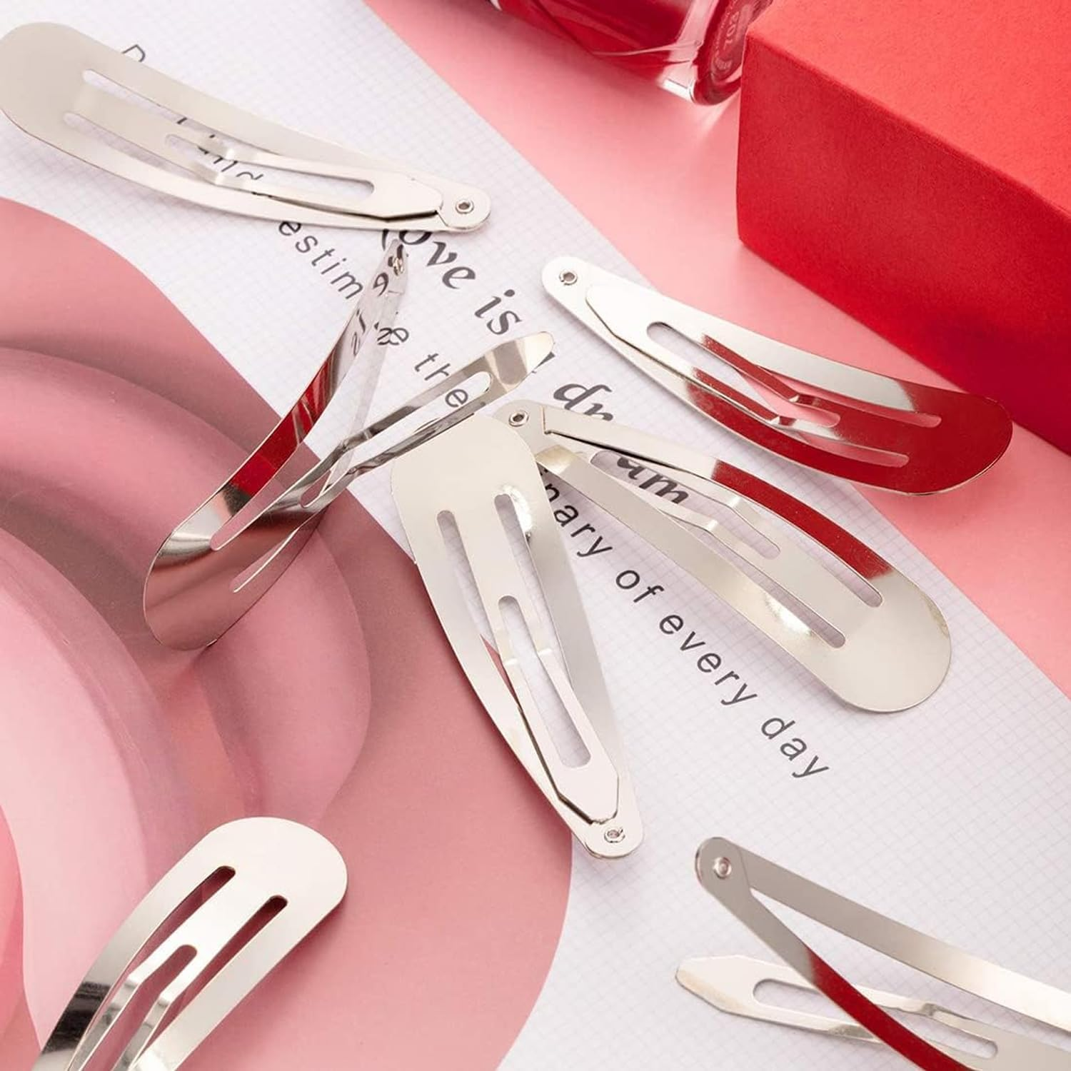 QZKJQDD Pack of 20 Star Hair Clips, Y2K Five-Pointed Star, Silver, Cute Small Hair Clips, Hollowed Star Hair Pin for Children, Girls and Women (3 Mm, 4 Mm) image number 1