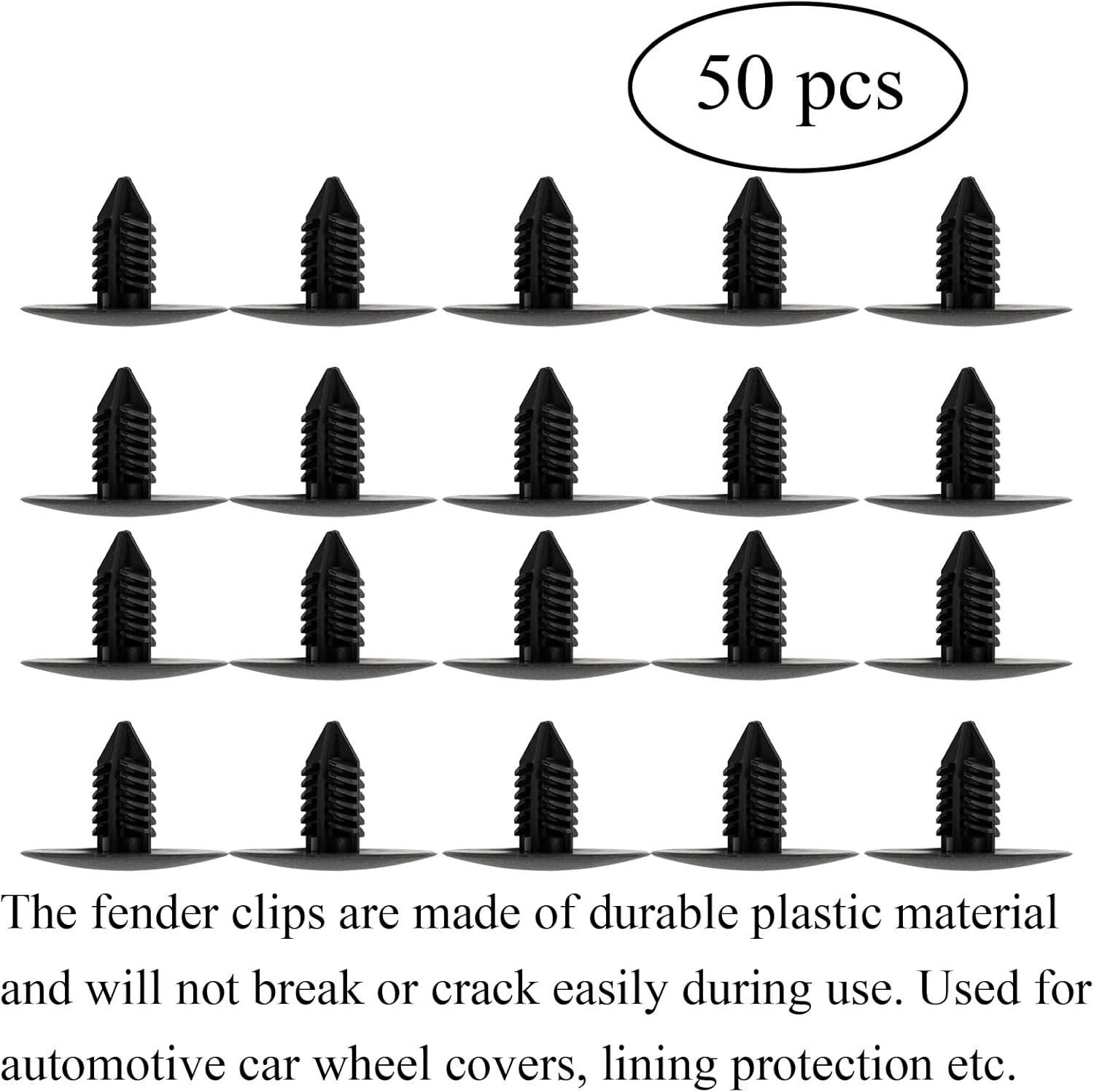 50Pcs Wheel Arch Trim Splash Guard Spruce Clips for Clio Scenic Megane Master Trafic Kangoo Duster Suv Logan 7703077435 image number 6