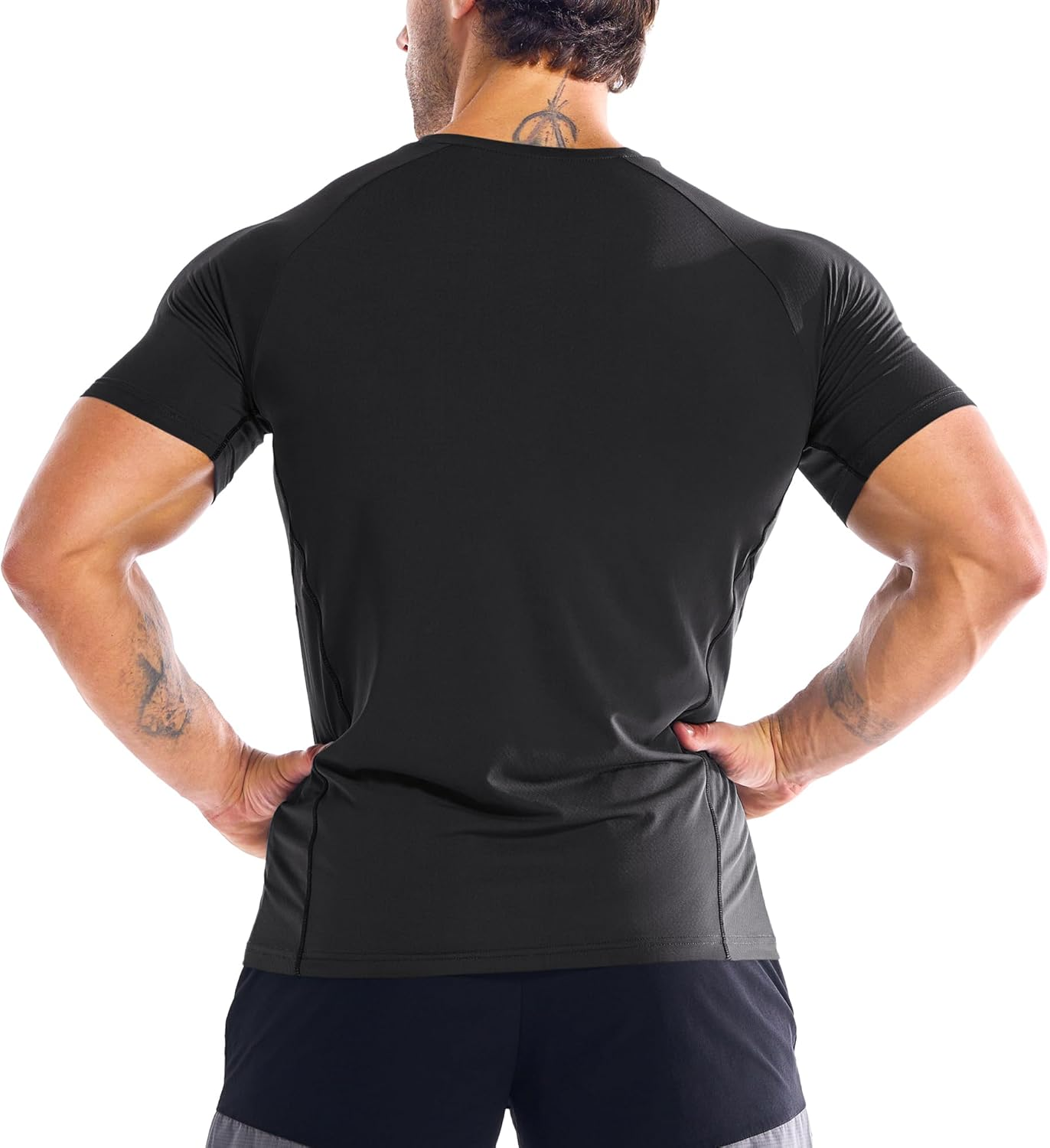 BROKIG Men'S Gym Sports T-Shirts, Underarm Muscle Running Shirt Fitting Workout Training Casual Tops Quick Dry Tees image number 5