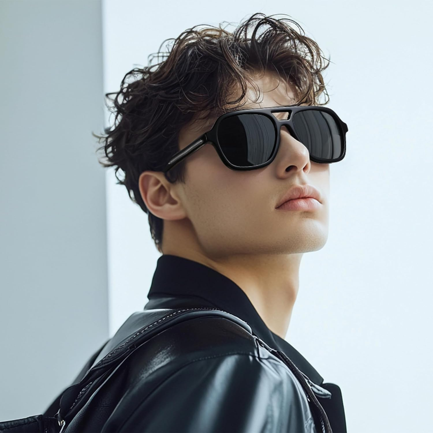 ZENOTTIC Aviator Sunglasses for Men Polarized: Aviator Sunglasses Womens - Retro Hexagonal Mans Pilot Sunglass - C02 Demi / Gradient Brown image number 4