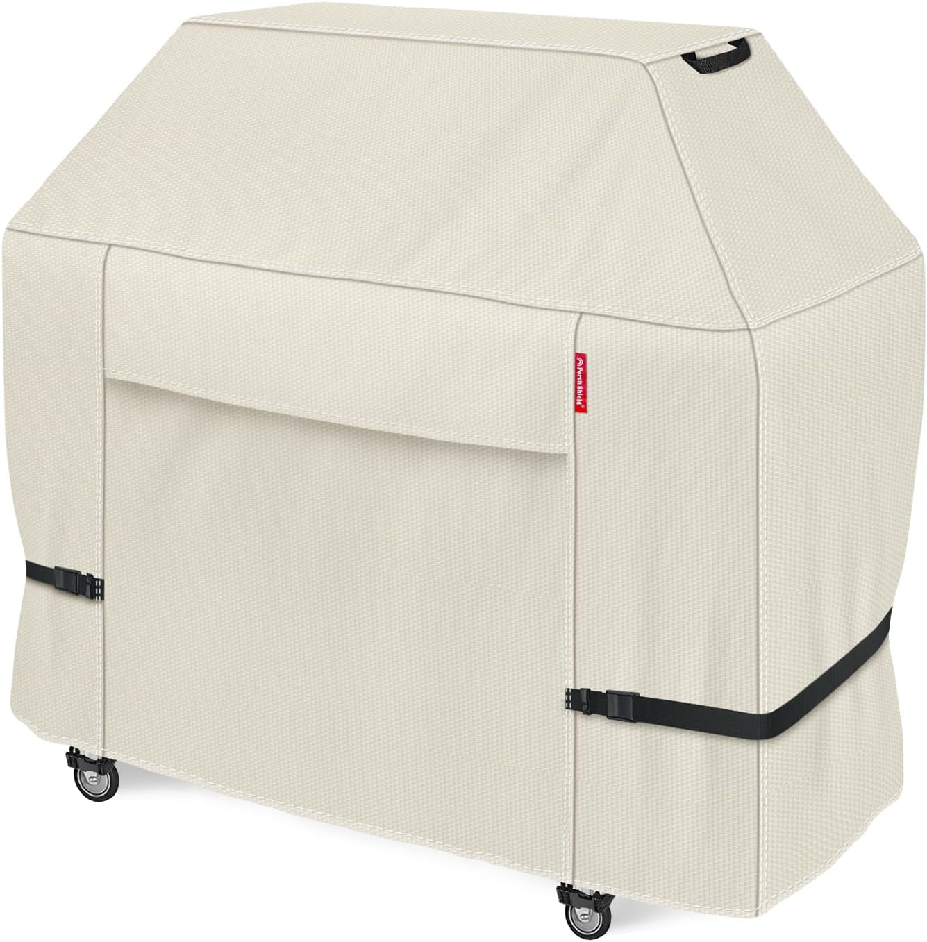Porch Shield 50W X 24D X 46H Inch Premium Gas Grill Cover up to 48 Inch - Waterproof 600D BBQ Covers for Weber, Brinkmann, Char-Broil and More, Light Tan