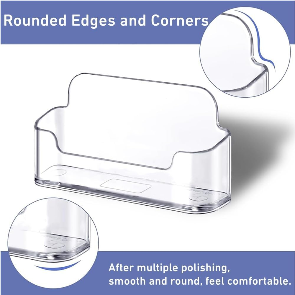 8Pcs Acrylic Cards Holder,Business Card Holder Desktop Business Card Holder Display Business Card Stand Desktop Business Card Display Holder image number 1