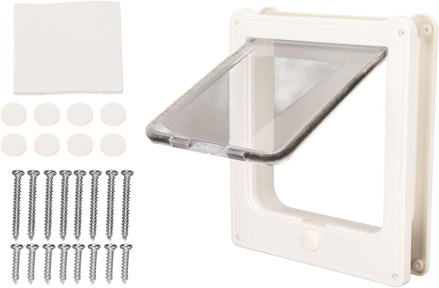 Pet Flap Door Magnetic Lockable 4 Modes Noiseless Automatic Cat Door for Cattery Pet Cage, Strong and Durable Pet Door for Cats, Kitty Door image number 1