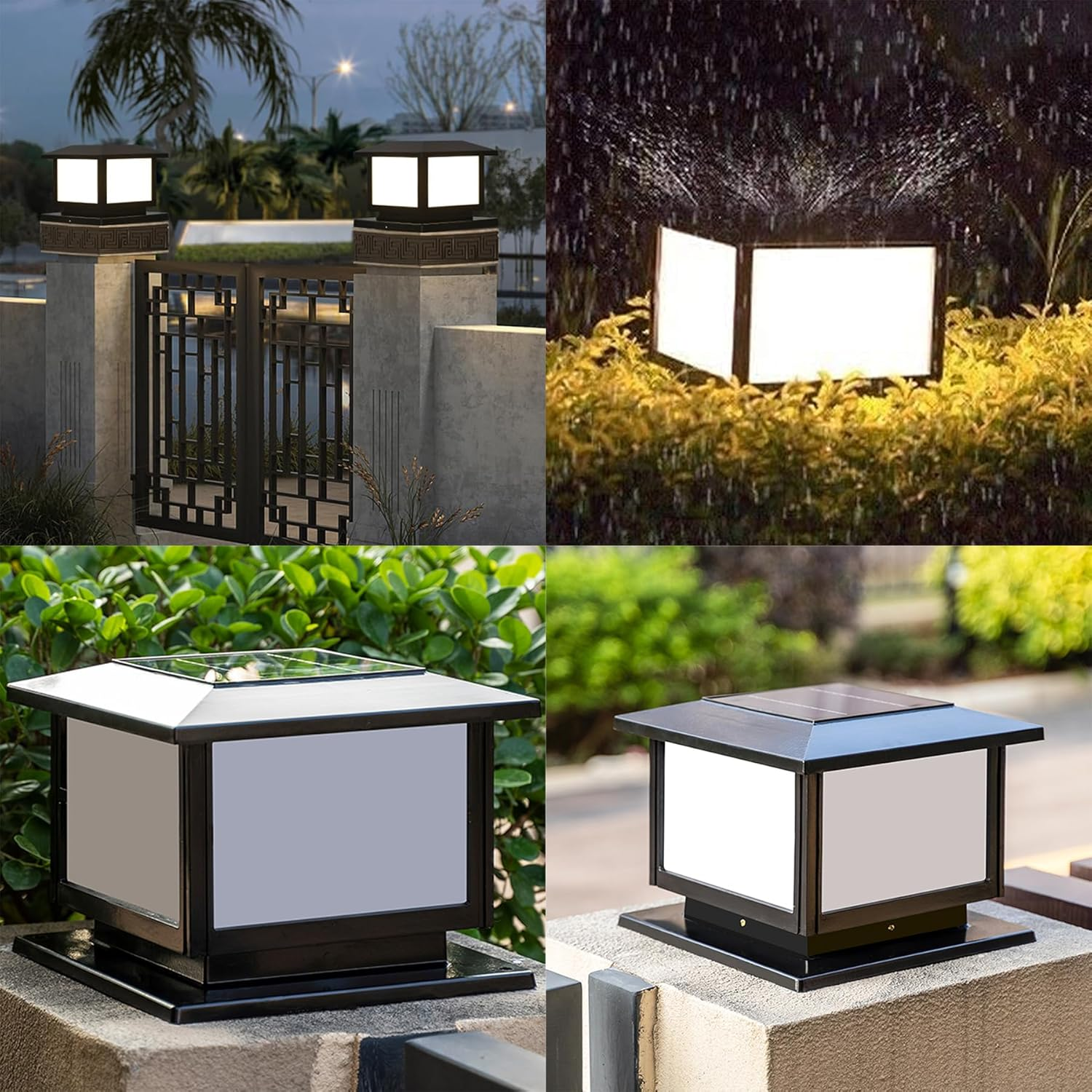 Fence Post Solar Lights Solar Post Cap Lights Post Lights Outdoor Post Lights Post Lights Outdoor Deck Lights Post Lights Outdoor Deck Post Lights Powered Lamp Posts Outdoor Lighting image number 2