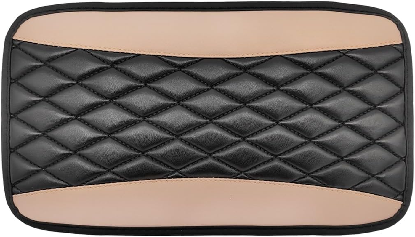 Car Center Console Cushion Pad, Universal Leather Waterproof Armrest Seat Box Cover, Comfortable Auto Armrest Cover Protector, Car Interior Decor Accessories for Most Vehicles (Purple)