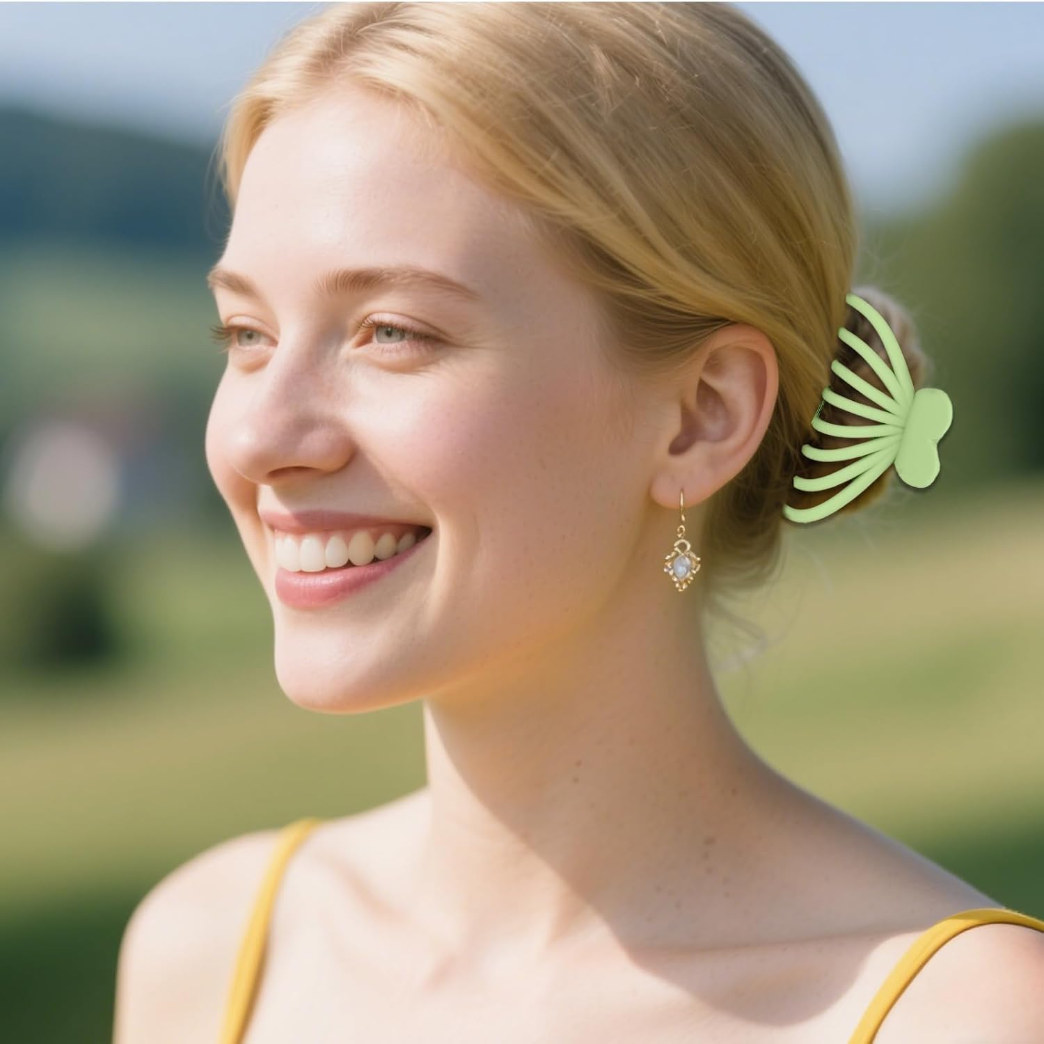 Bumlofa Set of 4 Women'S Hair Clips, Practical Hair Clips, Colourful Hairstyle Accessories for Everyday Use image number 6