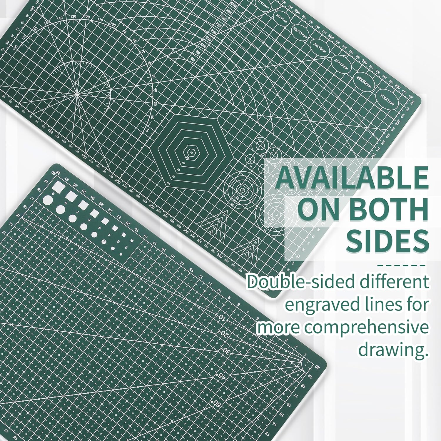 WALWAL Double-Sided Self Healing Cutting Mat, 18 Inches X 12 Inches Base for Quilting, Sewing Ideal for Sewing Crafts Hobby(A3) image number 3