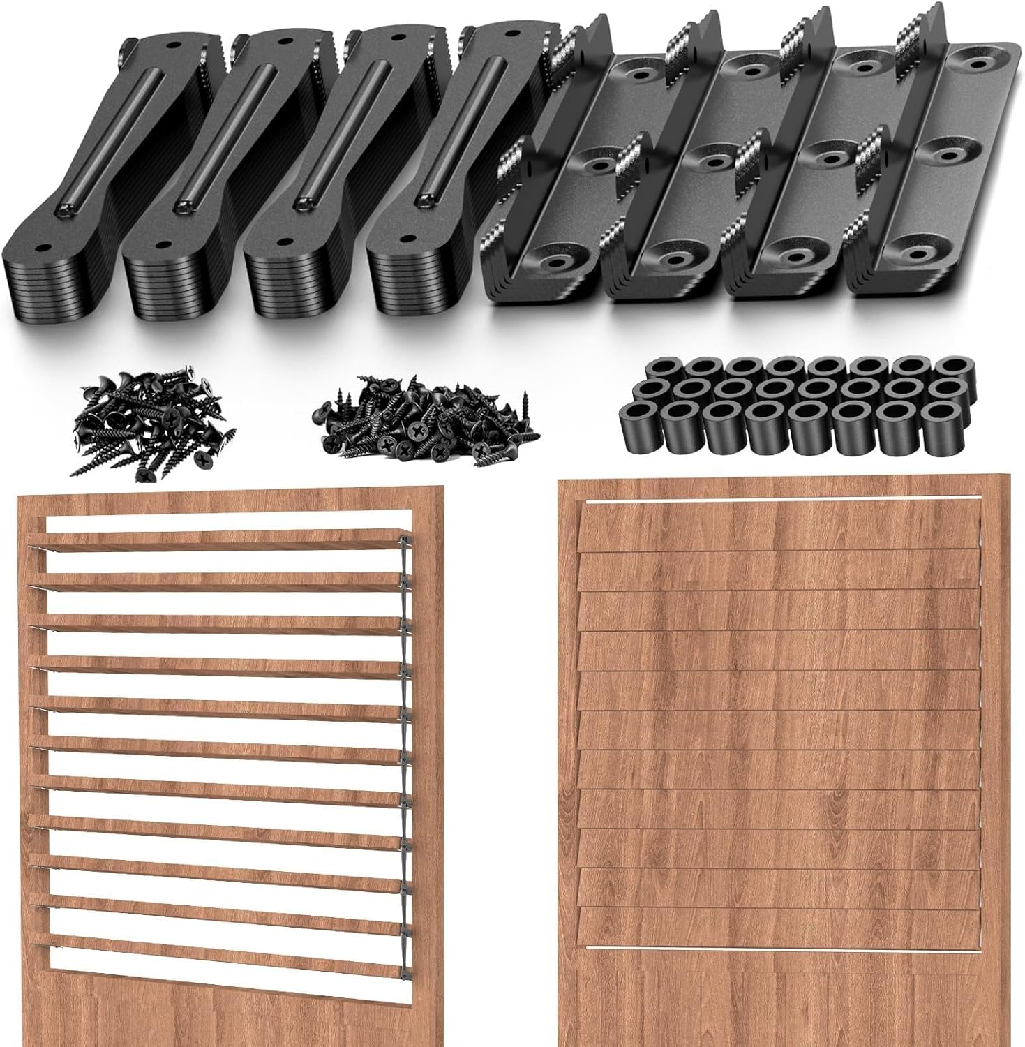 Suemisi Louver Bracket Kit, Louver Hardware Set,Window Shutter Hardware,Deck Sunblind System for Fence,Garden, Shutters and Blinds (1) image number 4