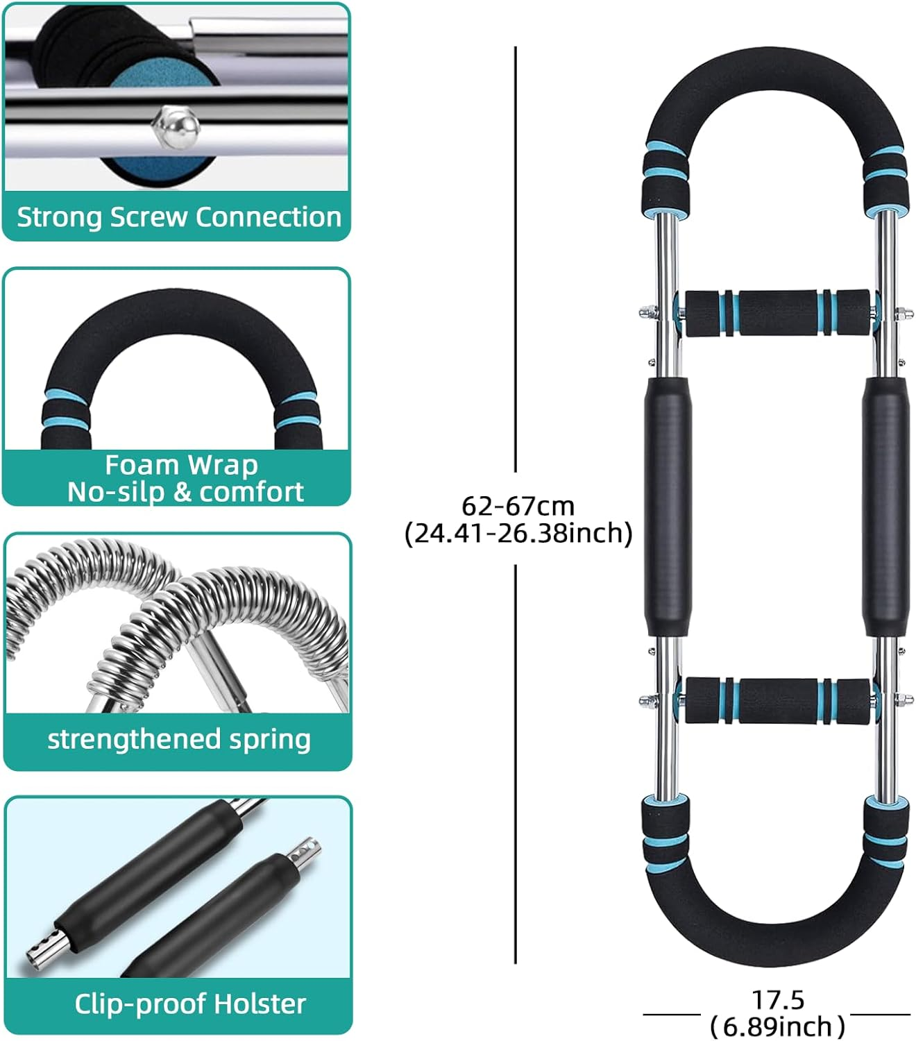 Gautio Twister Arm Trainer, 60-110Lb Adjustable Resistance Chest Workout Equipment for Men, Portable Fitness Exerciser for Shoulders & Forearms Muscle Training & Muscular Strength Enhancement image number 5