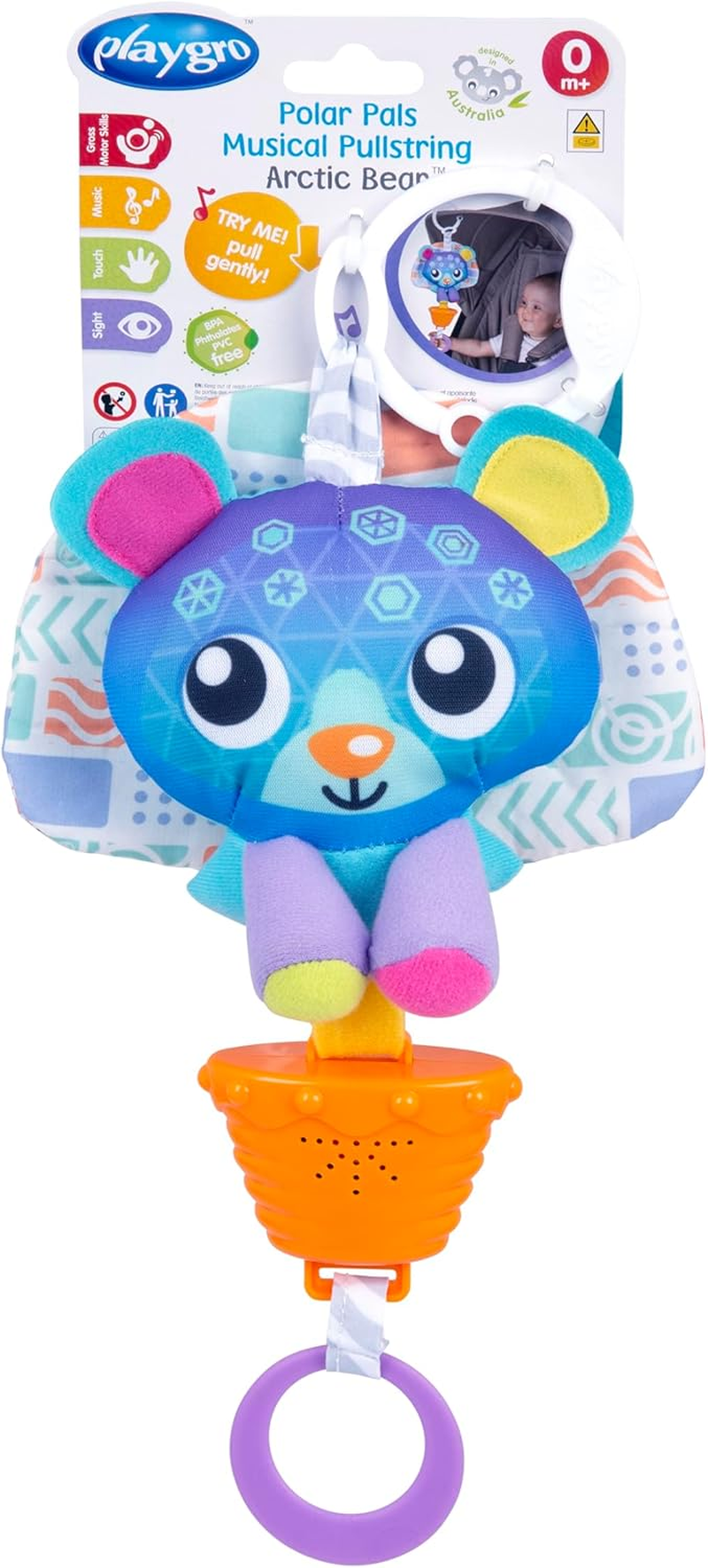 Playgro Polar Pals Musical Pullstring Bear Toy