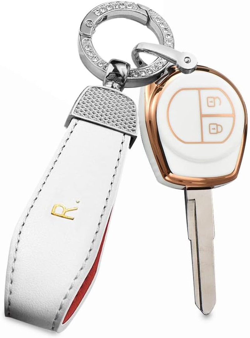 Ontto TPU Car Key Fob Cover Fit for Suzuki Amagatarai Shangyue SX4 Swift Liana Alto Igins Esteem Baleno GR Key Case Key Bag Shell Keyring Key Holder Keychain Accessories image number 6