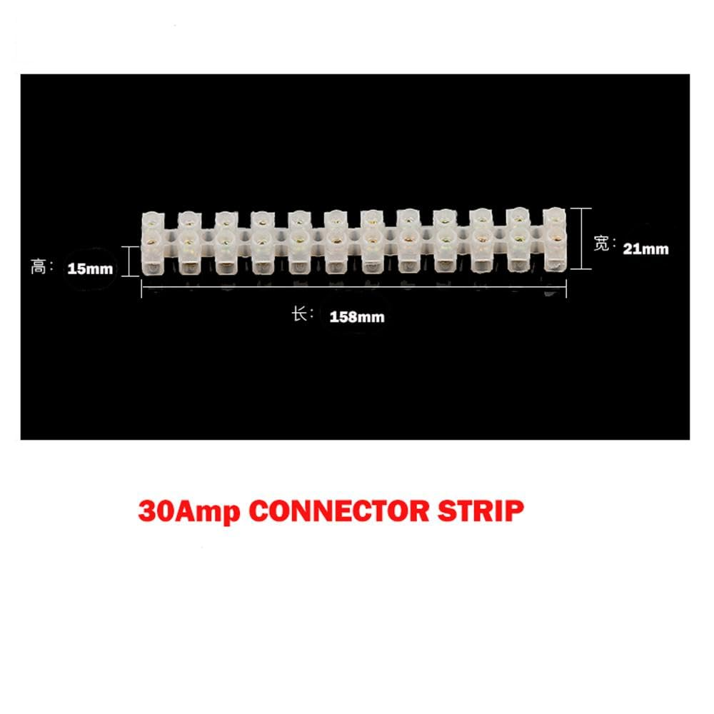 3Pcs Terminal Block, 30 Amp 12 Way Terminal Block Electrical Connector Strips image number 2