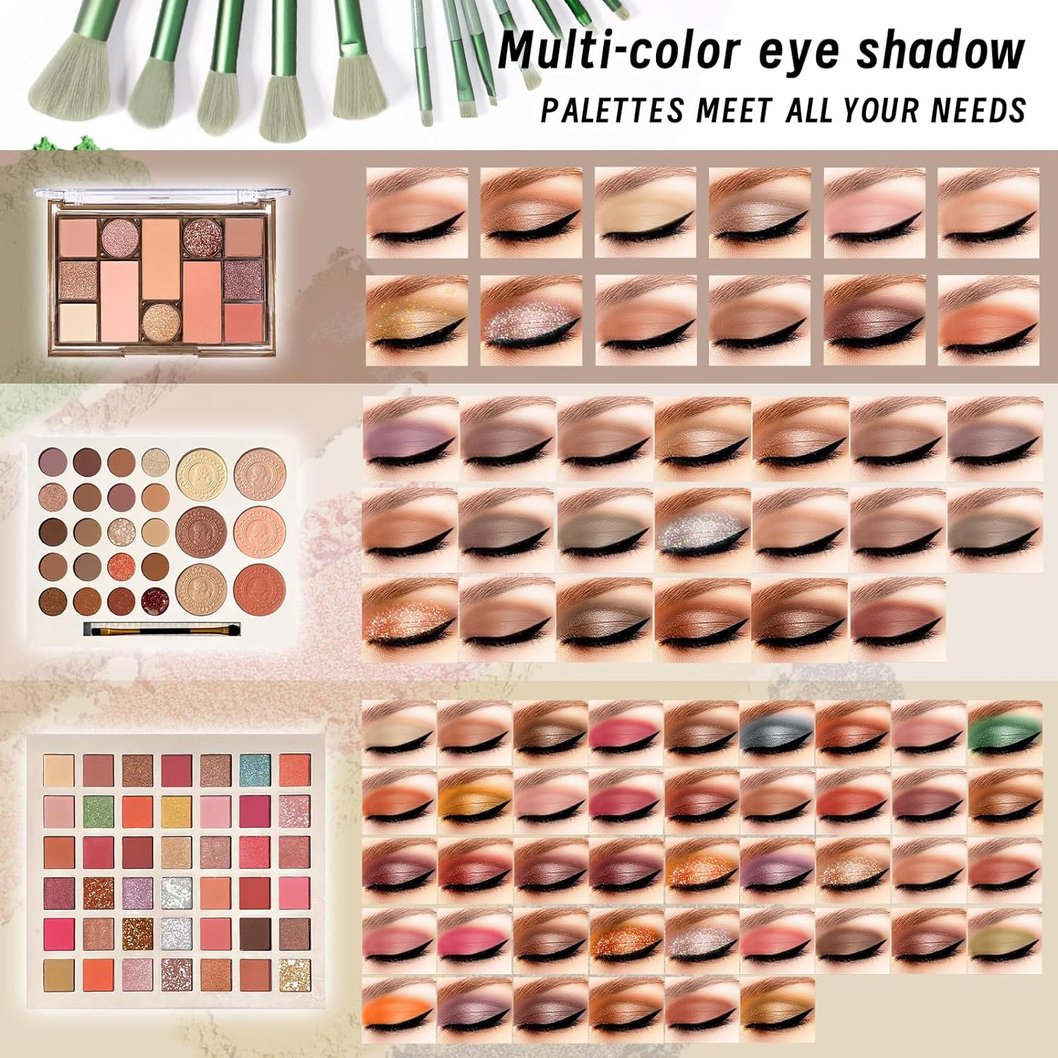 YBUETE Makeup Set for Women Girls Teens Full Kit, Makeup Present Set for Beginners and Professionals Include Eyeshadow Palettes, Foundation, Liquid Lipsticks Kit image number 6