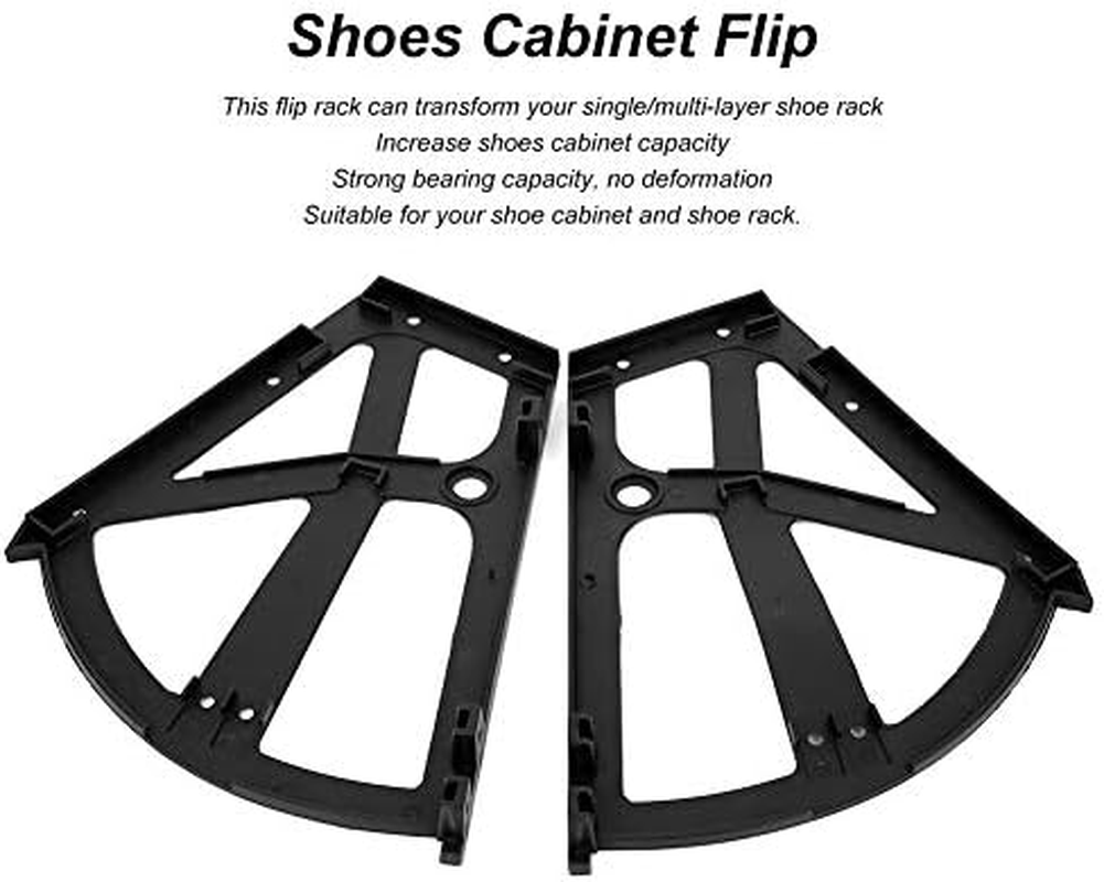 Yosoo123 4Pcs/Set Shoes Drawer Hinge Home Furniture Cabinet Hinge Flip Plate Frame Turning Rack Accessory Household Shoe Organizer for Bedroom Living Room image number 6