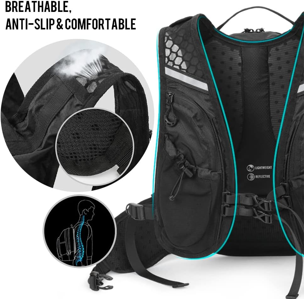 15L Running Backpack Ycle Backpack Sports Vest Ultralight Riding Bag Women Men Breathable Jogging Sport Backpack for Camping Hiking Cycling Sport Bag White White image number 3