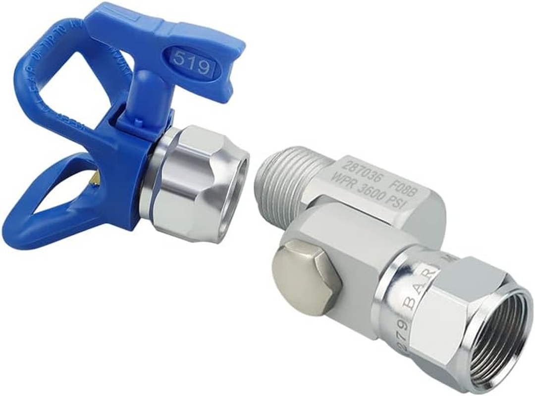 Airless Paint Spray Gun Swivel Joint Compatible with Graco 235486 7/8 Inch Thread 180 Degree Rotation image number 1