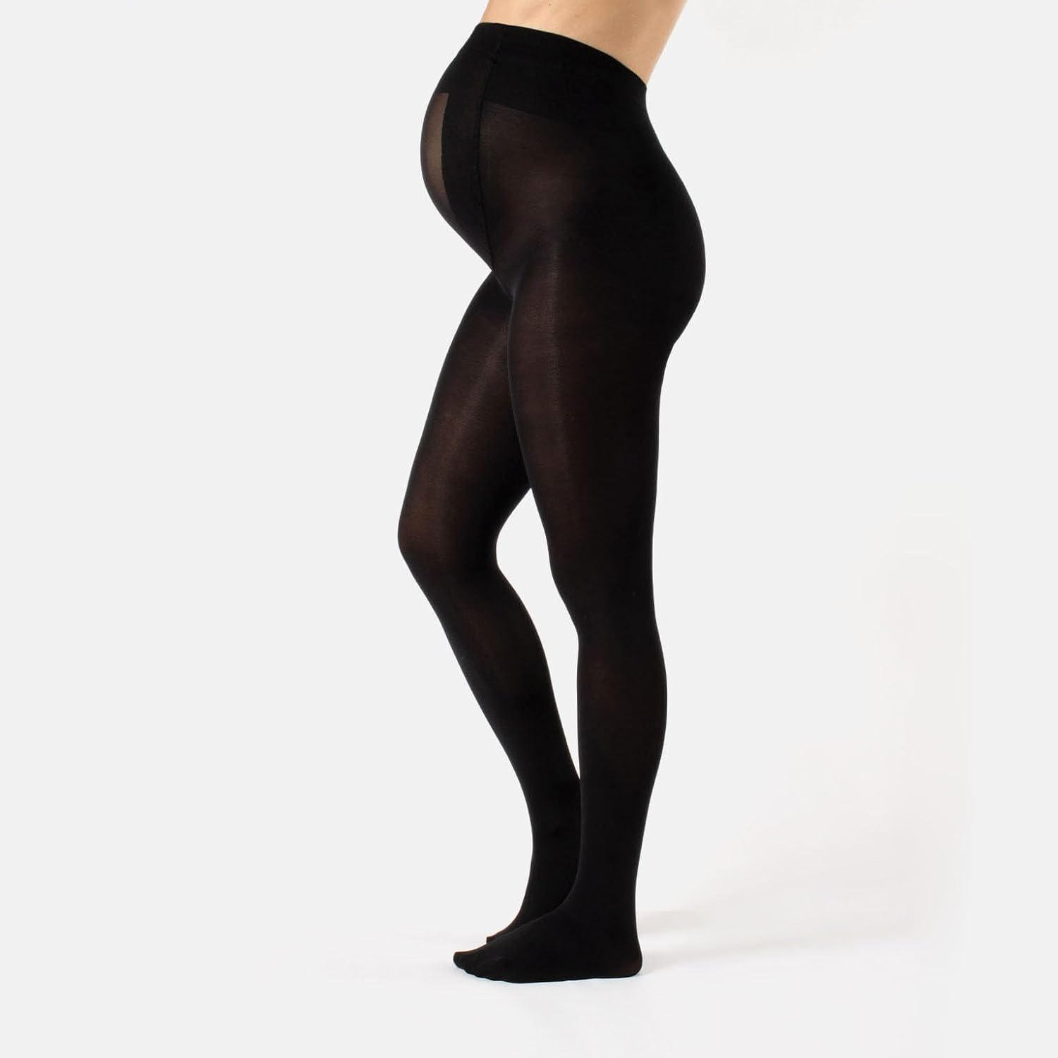 OPAQUE MATERNITY PANTYHOSE | PREGNANCY TIGHTS | 100 DEN | BLACK | ITALIAN HOSIERY | image number 5