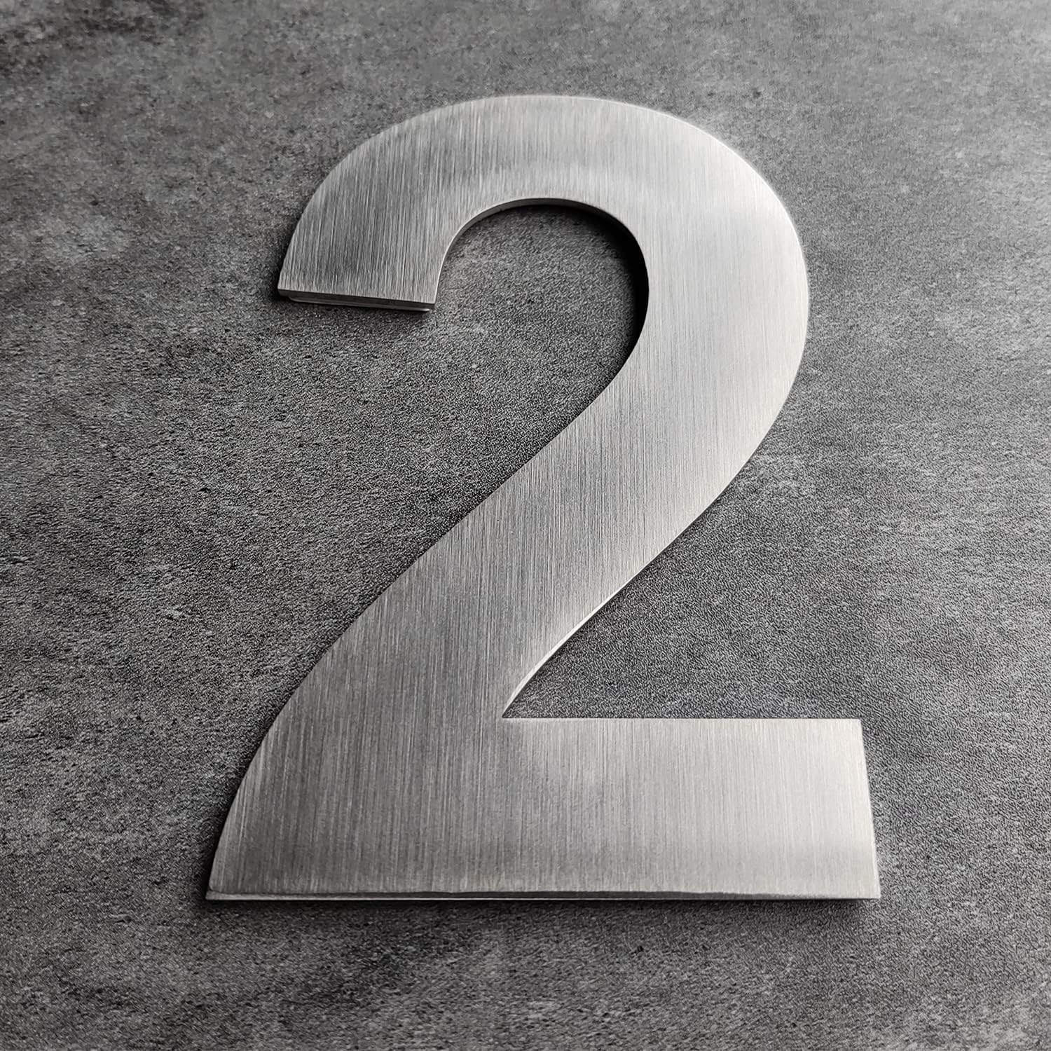 House Number- 5 Inch Stainless Steel Mailbox Numbers, Self-Stick Address Number, Silver/Number 9