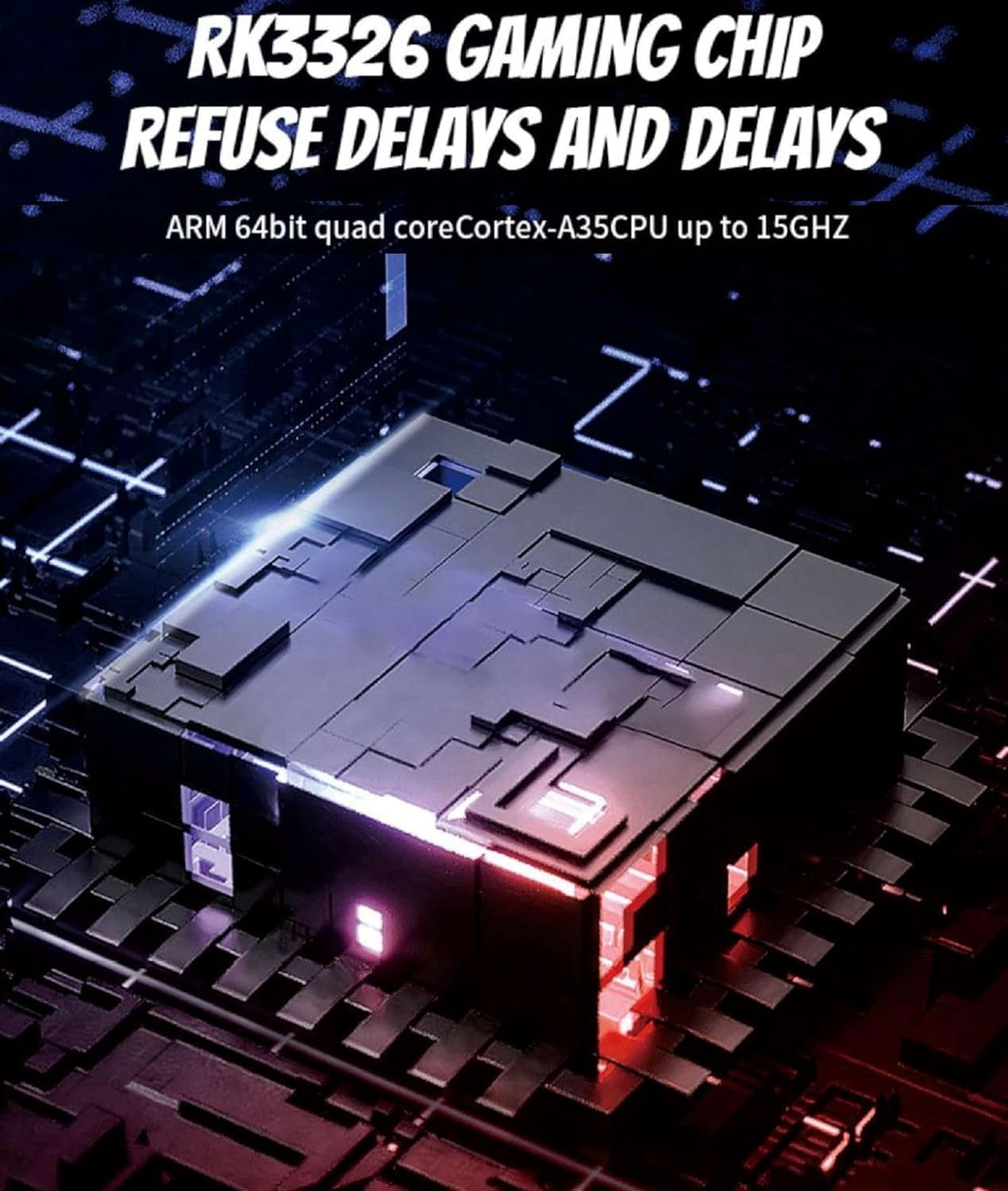 R36S 3.5 Inch Retro Gaming Console, 21000+ Games Retro Handheld Game Console, Video Game Console with Dual Stylem Linux/Garlic Supports & Dual 3D Joysticks -128G -Purple image number 1