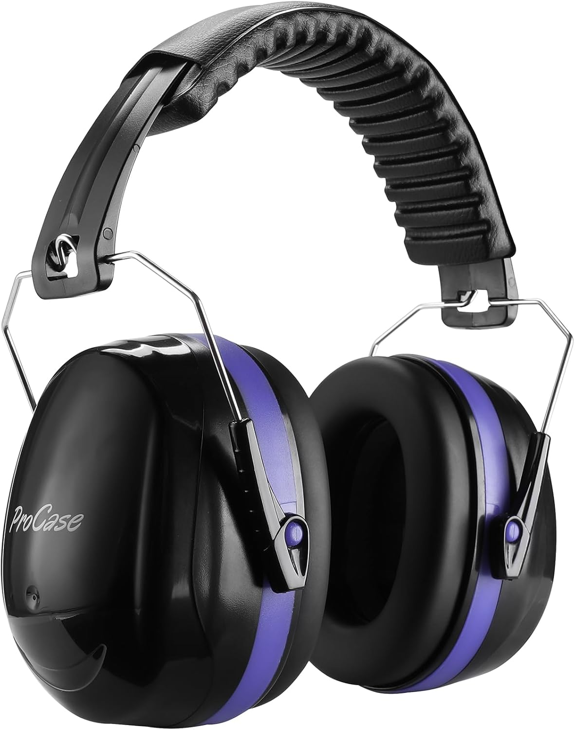 Procase Noise Reduction Safety Ear Muffs, 32Db Hearing Protection Earmuffs Ear Defenders with Adjustable Headband for Mowing Construction Manufacturing Woodwork -Purple