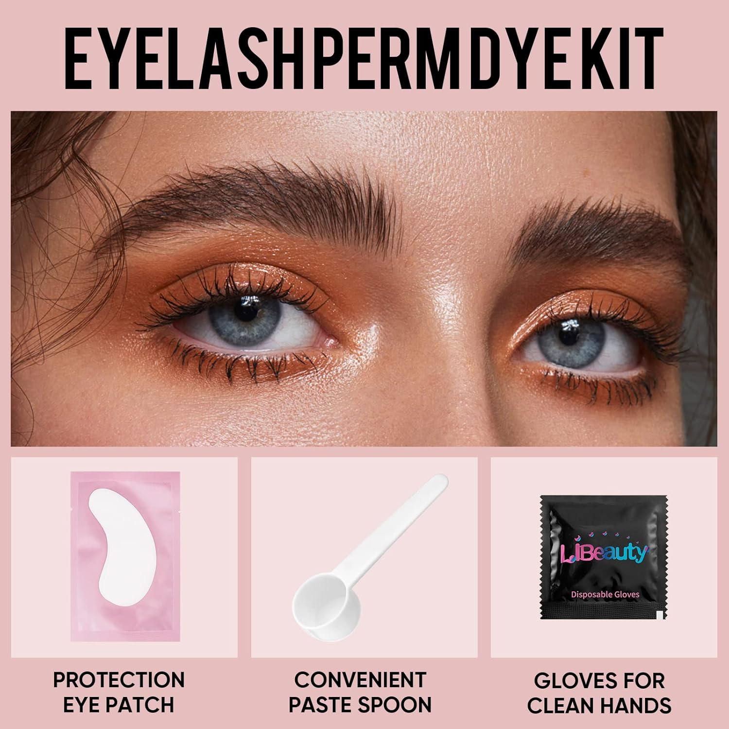 Libeauty Lash Tint Kit, 15 ML Black Eyelash Dye Volumizing Eyebrow Color Kit DIY Use at Salon or Home Natural Eyelash Treatment image number 2