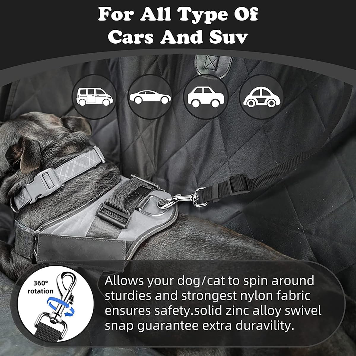 1Pc Pet Dog and Cat Seat Adjustable Safety Strap for Pets - Cat and Dog Car Seat Belt with Headrest Attachment(Dark Blue, Black, Red, Sky Blue, Pink & Purple) (Red)