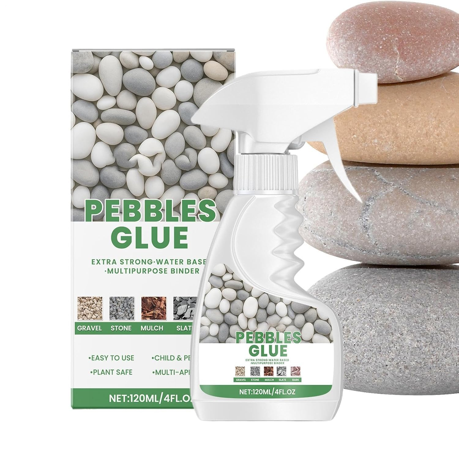 Landscape Rock Glue, Mulch Glue 120Ml, Stone Binder Weather-Resistant Adhesive Spray for Pond Driveway Gardens Paths Outdoor Playground Sculptures image number 5