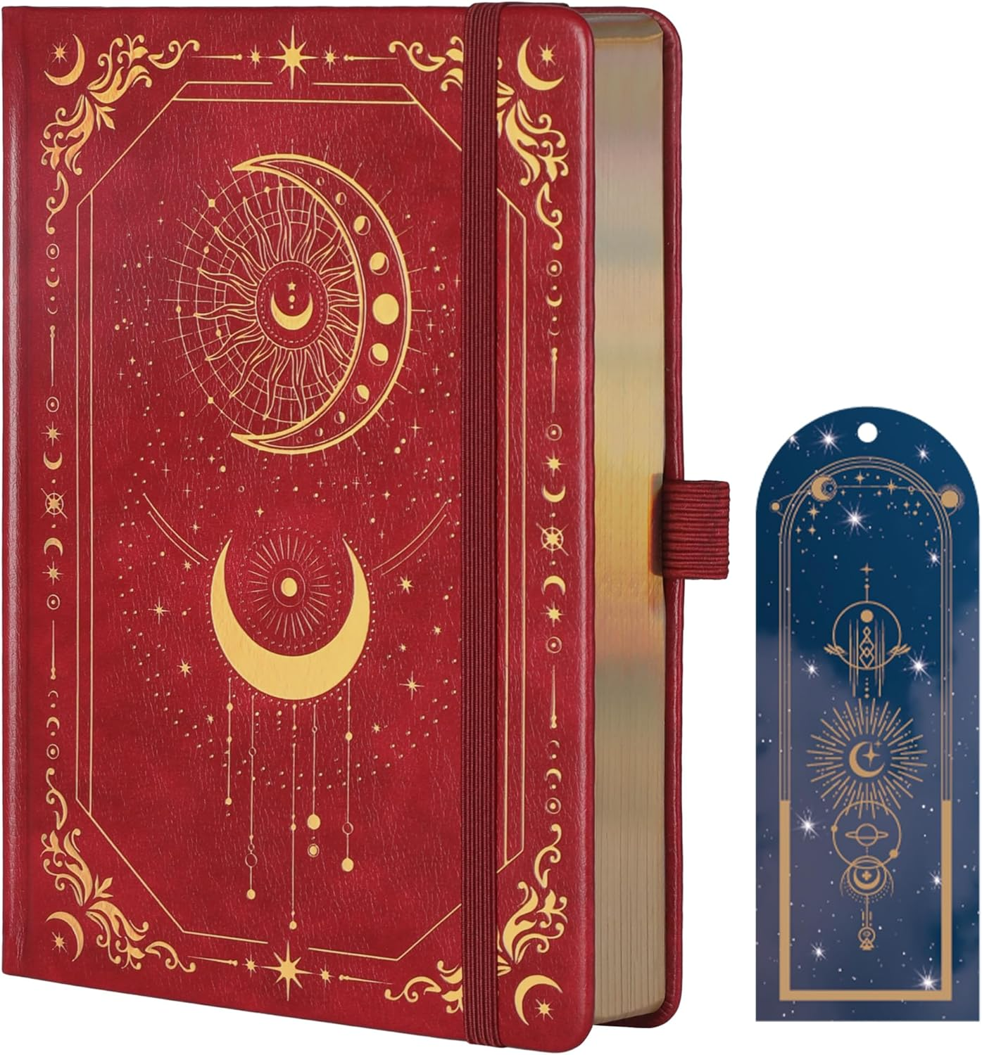 TIEFOSSI Bullet Dot Journal, 160Gsm 190 Numbered Pages, Diary for Work & Sketching, A5 Hardcover Leather Journal for Writing Women Men image number 1