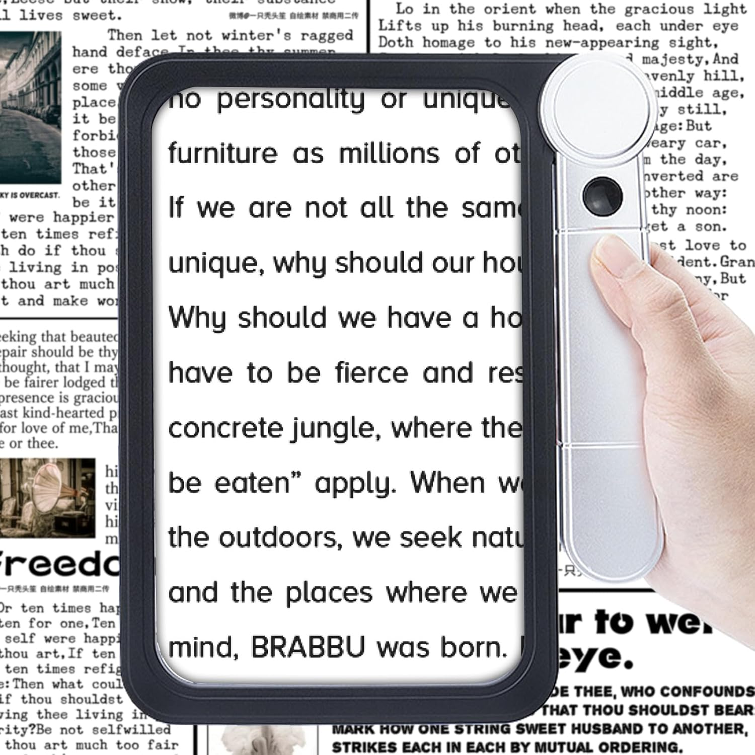 5X Large Magnifying Glass with Adjustable LED Light, 48LED Cold/Warm Light 3 Modes, Watch Repair Tools & Kits, Loupe Handheld Magnifier for Seniors Reading Watch Repair Soldering Close Work image number 3