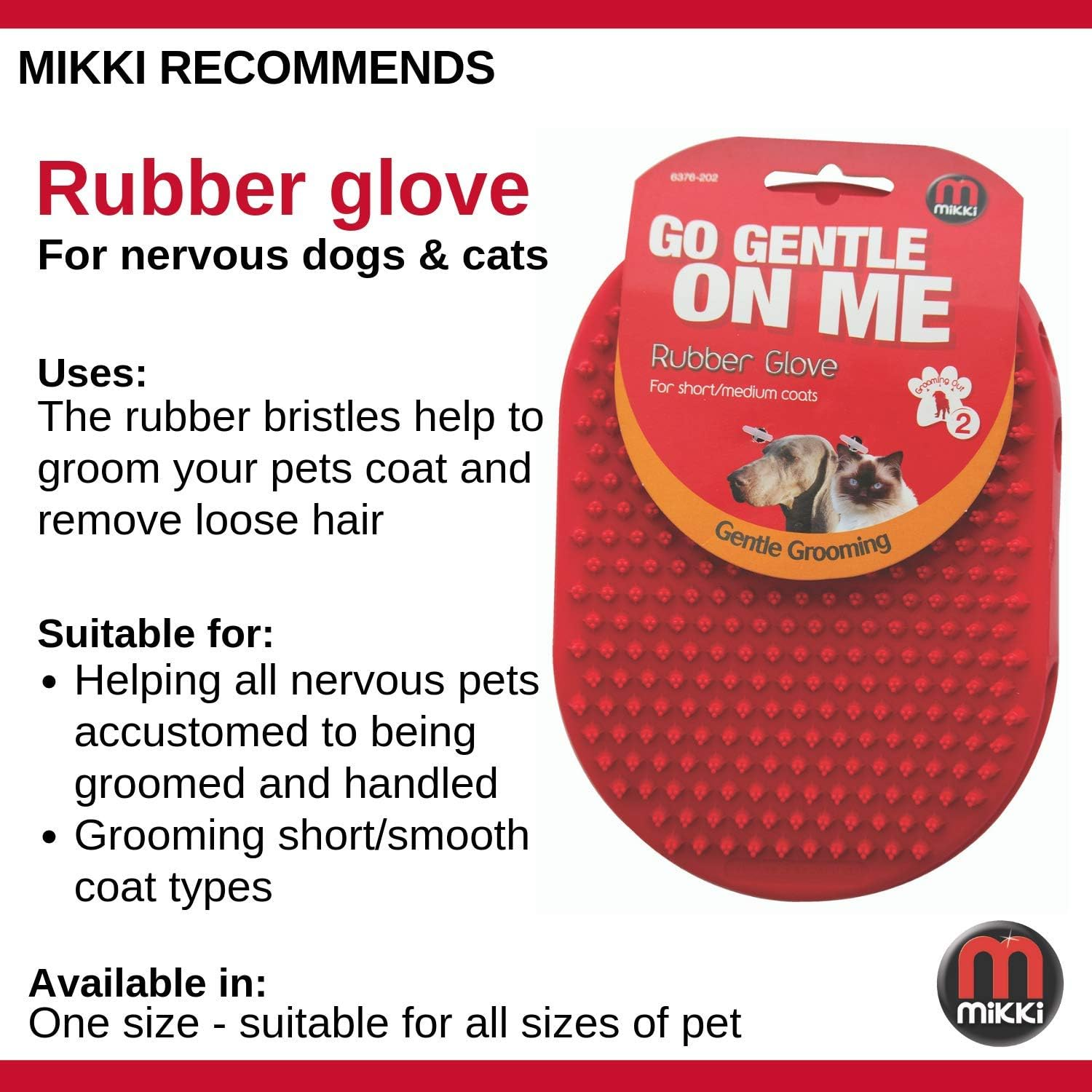 Mikki Gummi Hunde Pflegehandschuh image number 2