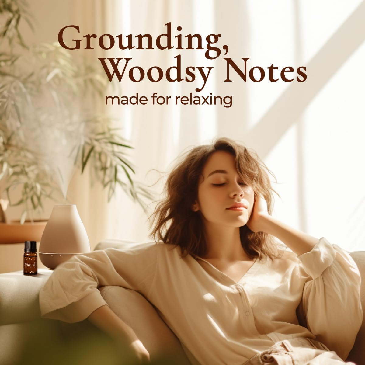 Gya Labs Santal Diffuser Oil Fragrance Oil Blend - Natural Aromatherapy Sandalwood Essential Oils for Home - Santal Perfume for Car & Office Diffuser Scent (10 Ml) image number 2